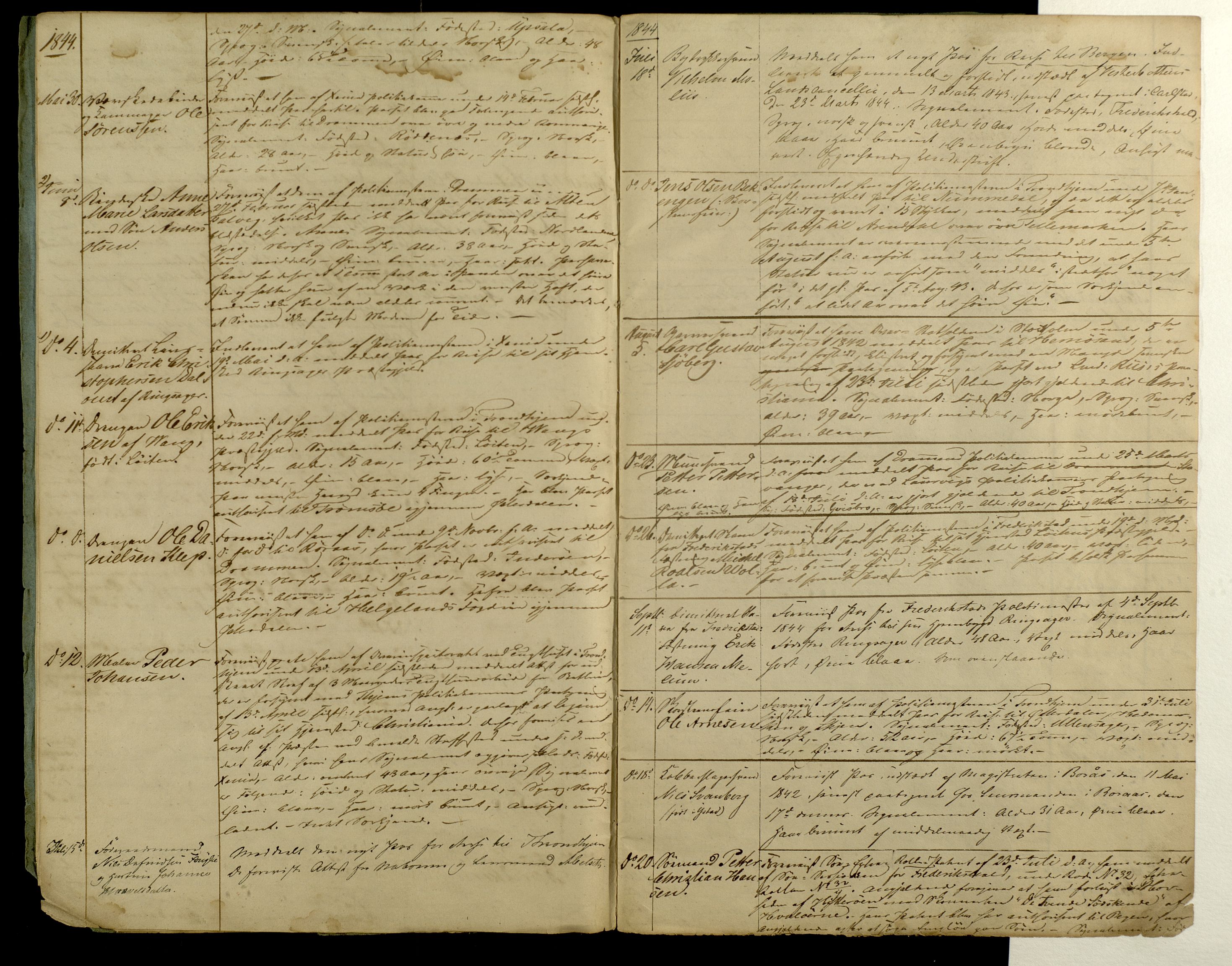 Hedemarken fogderi, AV/SAH-FOGDH-001/L/La/0003 / Passjournal, 1843-1850