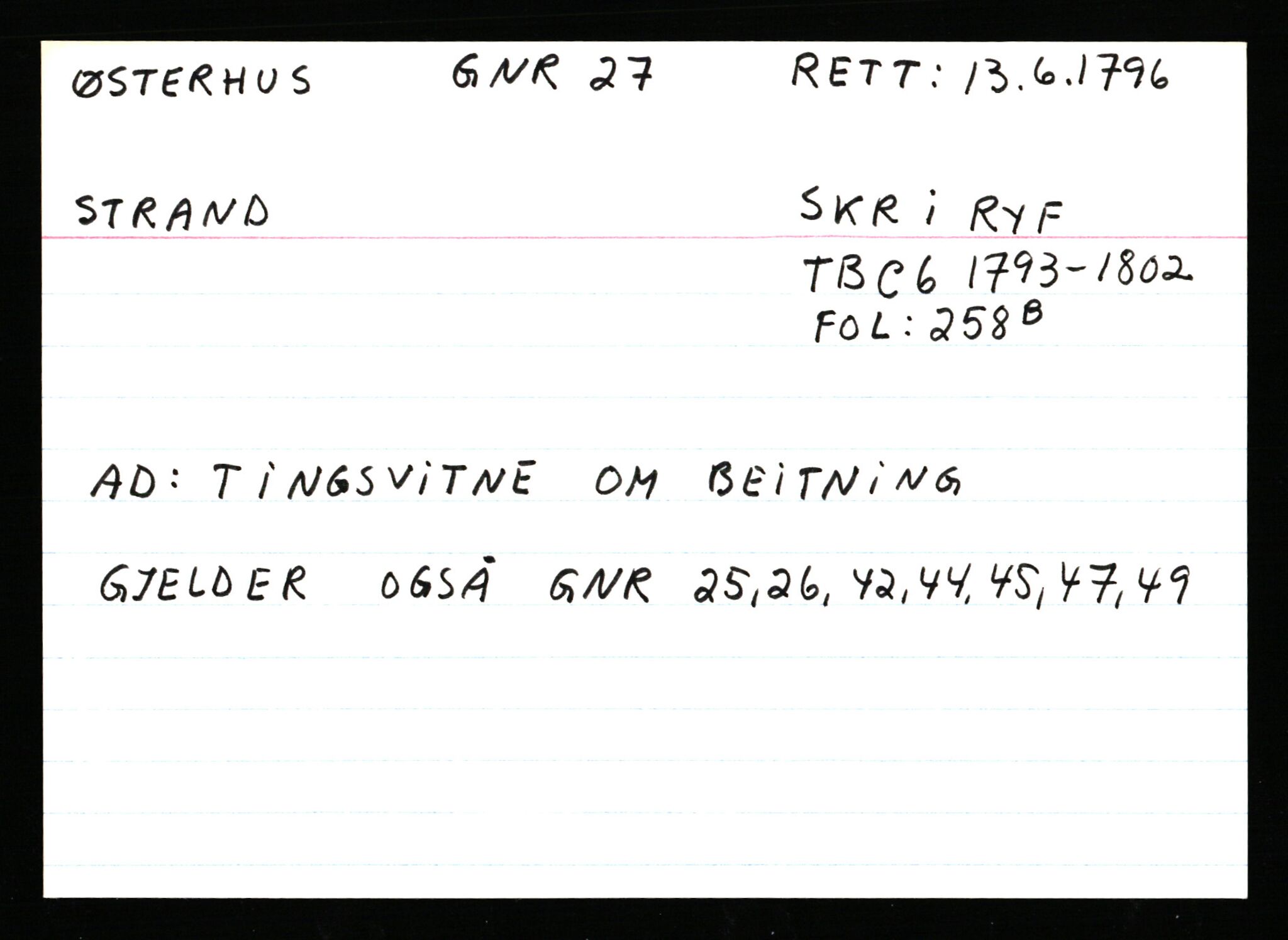 Statsarkivet i Stavanger, AV/SAST-A-101971/03/Y/Ym/L0070: Åstedskort sortert etter gårdsnavn: Østerhus - Ålgard, 1600-1950