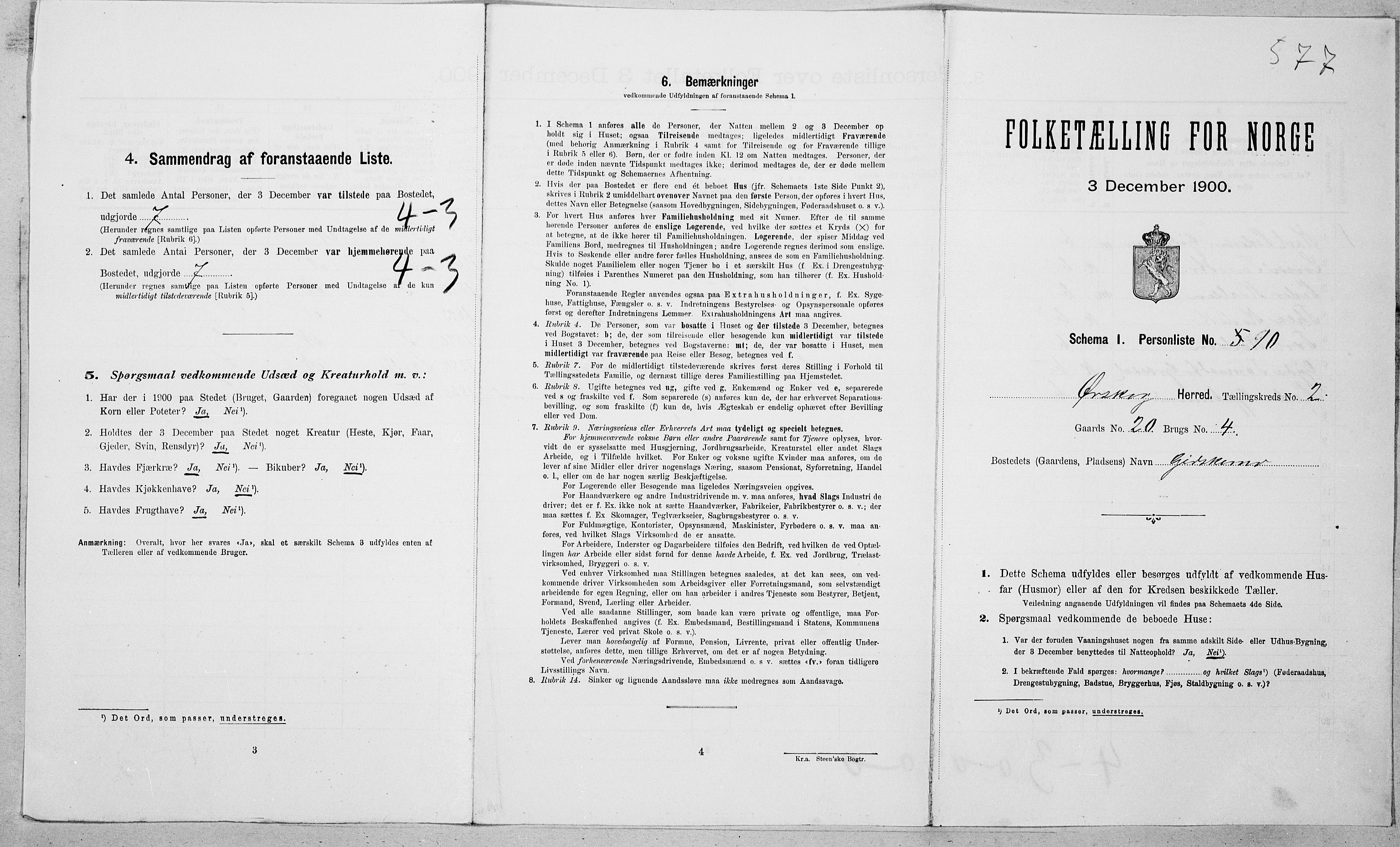 SAT, Folketelling 1900 for 1527 Ørskog herred, 1900, s. 227
