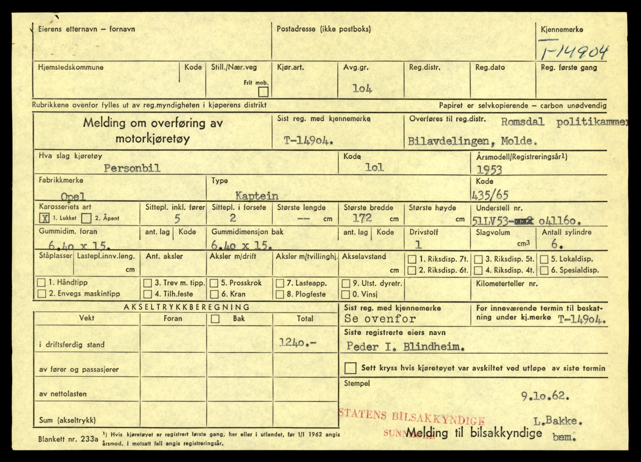 Møre og Romsdal vegkontor - Ålesund trafikkstasjon, AV/SAT-A-4099/F/Fe/L0049: Registreringskort for kjøretøy T 14864 - T 18613, 1927-1998, s. 939