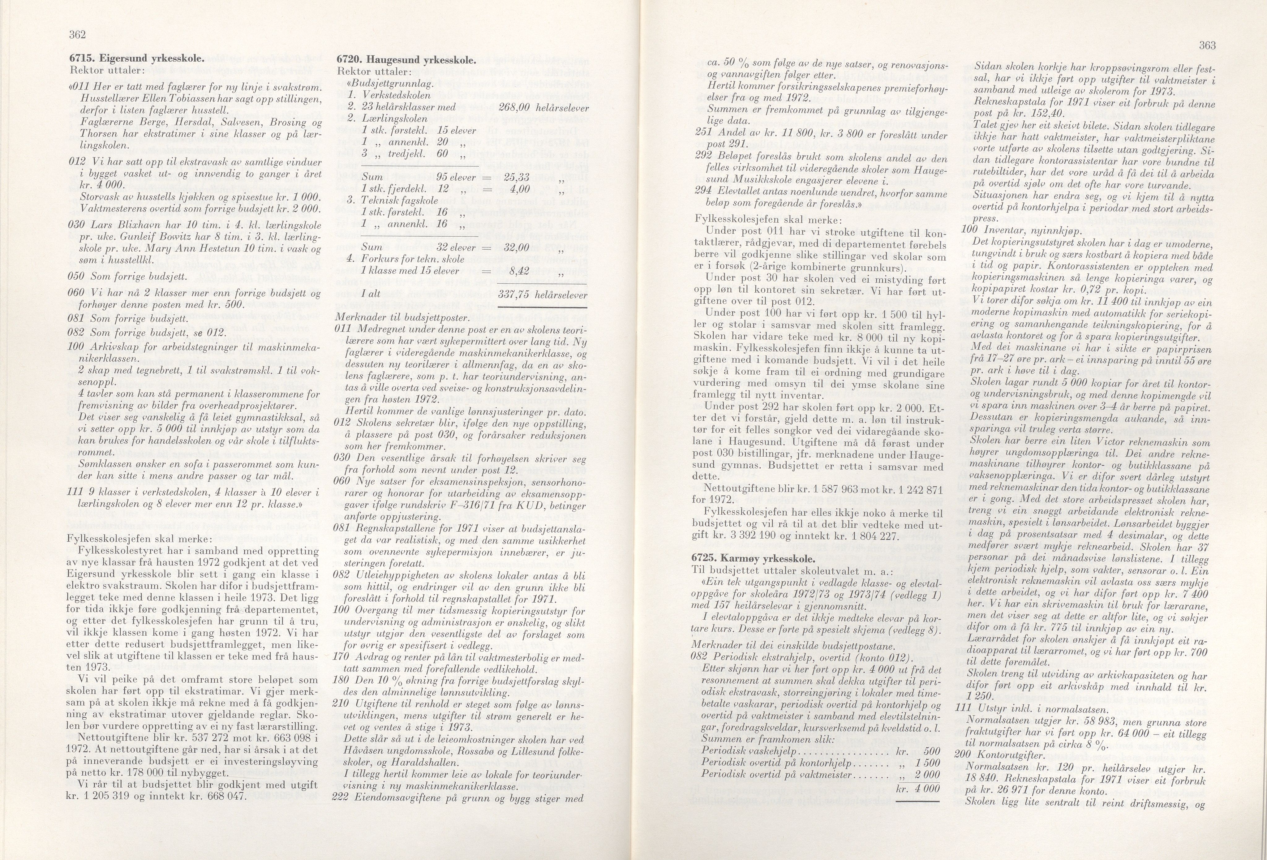 Rogaland fylkeskommune - Fylkesrådmannen , IKAR/A-900/A/Aa/Aaa/L0092: Møtebok , 1972, s. 362-363