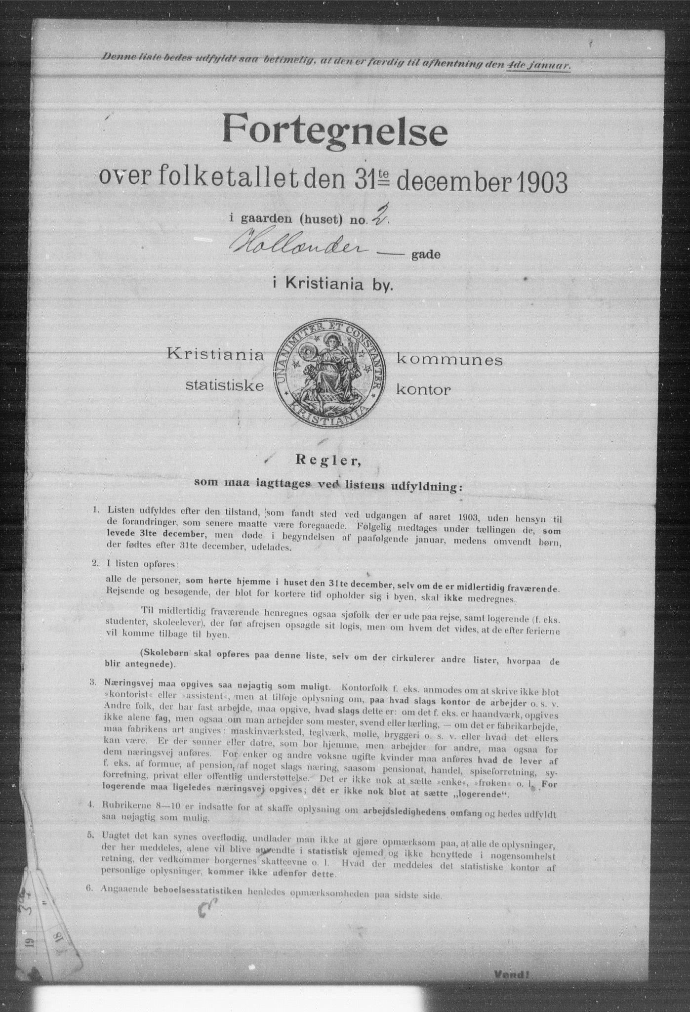 OBA, Kommunal folketelling 31.12.1903 for Kristiania kjøpstad, 1903, s. 7967