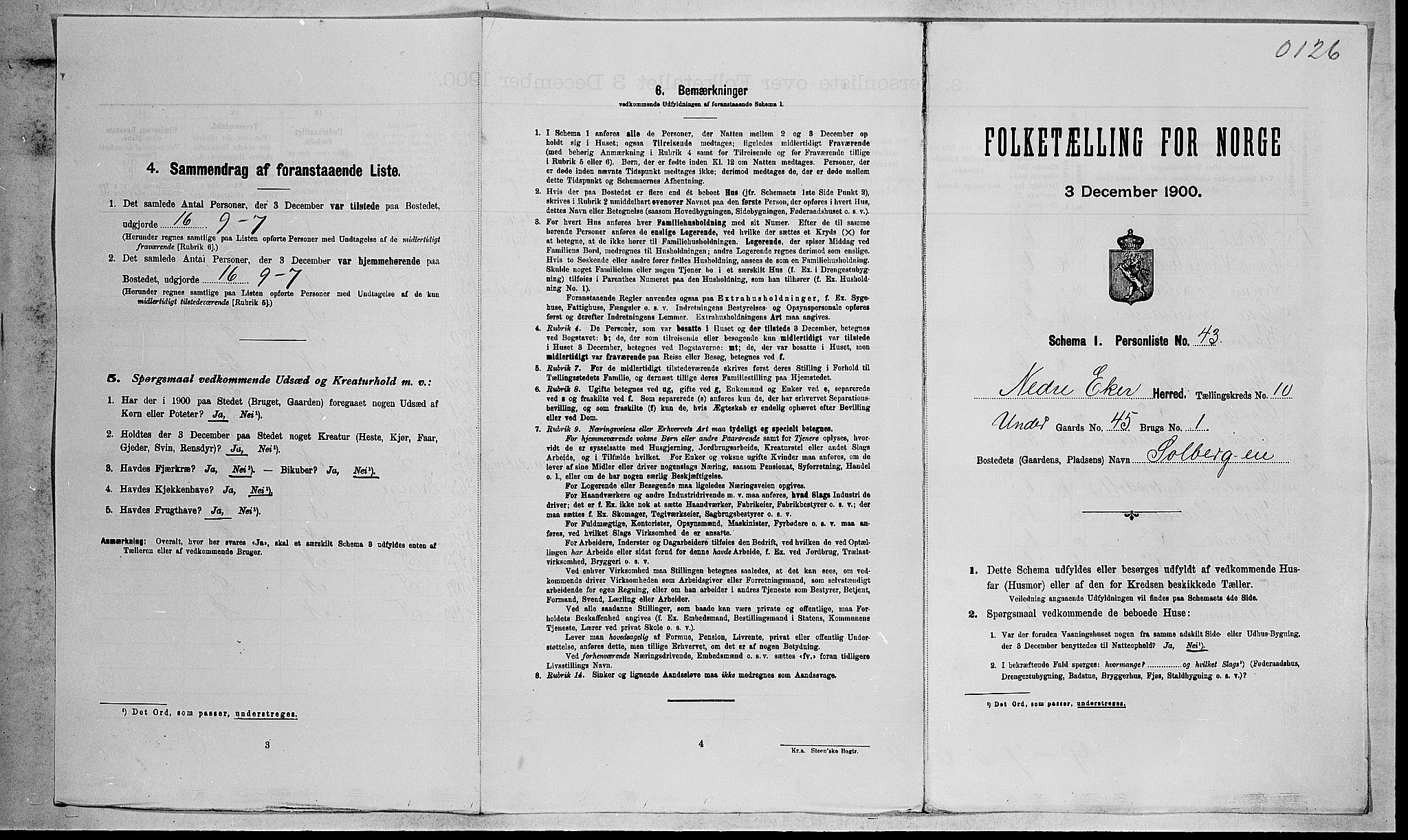 RA, Folketelling 1900 for 0625 Nedre Eiker herred, 1900, s. 1331