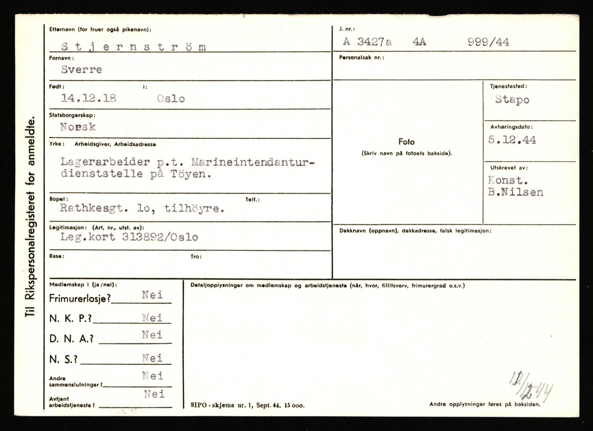 Statspolitiet - Hovedkontoret / Osloavdelingen, AV/RA-S-1329/C/Ca/L0014: Seterlien - Svartås, 1943-1945, s. 3701