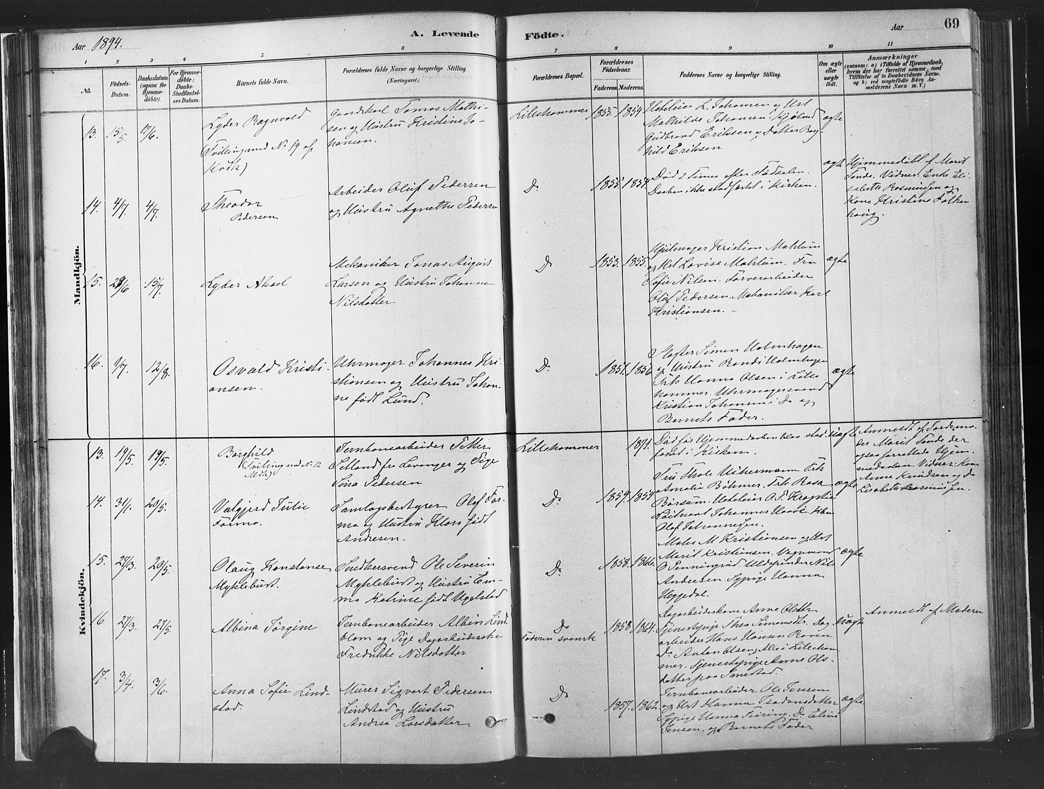 Fåberg prestekontor, AV/SAH-PREST-086/H/Ha/Haa/L0010: Ministerialbok nr. 10, 1879-1900, s. 69
