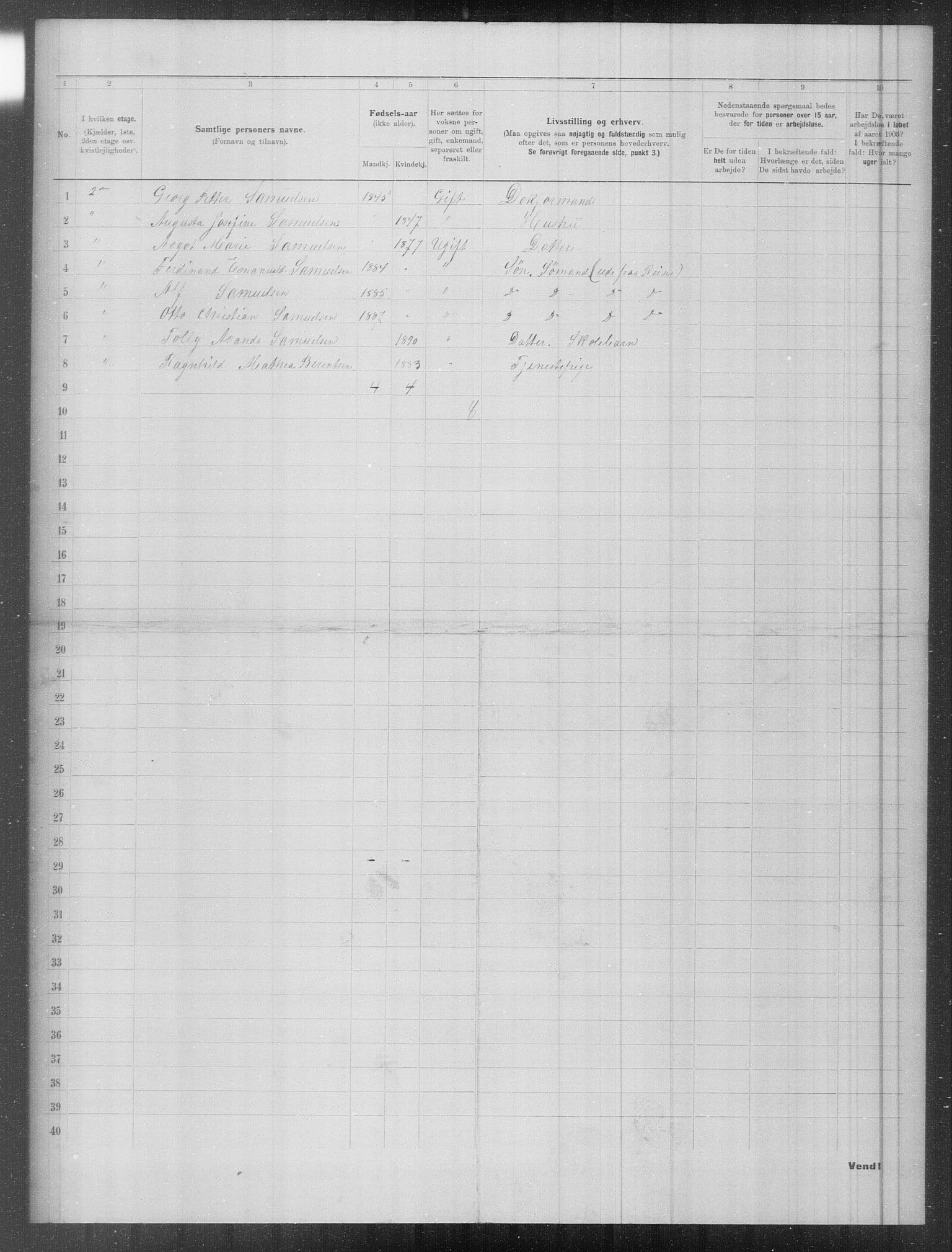 OBA, Kommunal folketelling 31.12.1903 for Kristiania kjøpstad, 1903, s. 3210