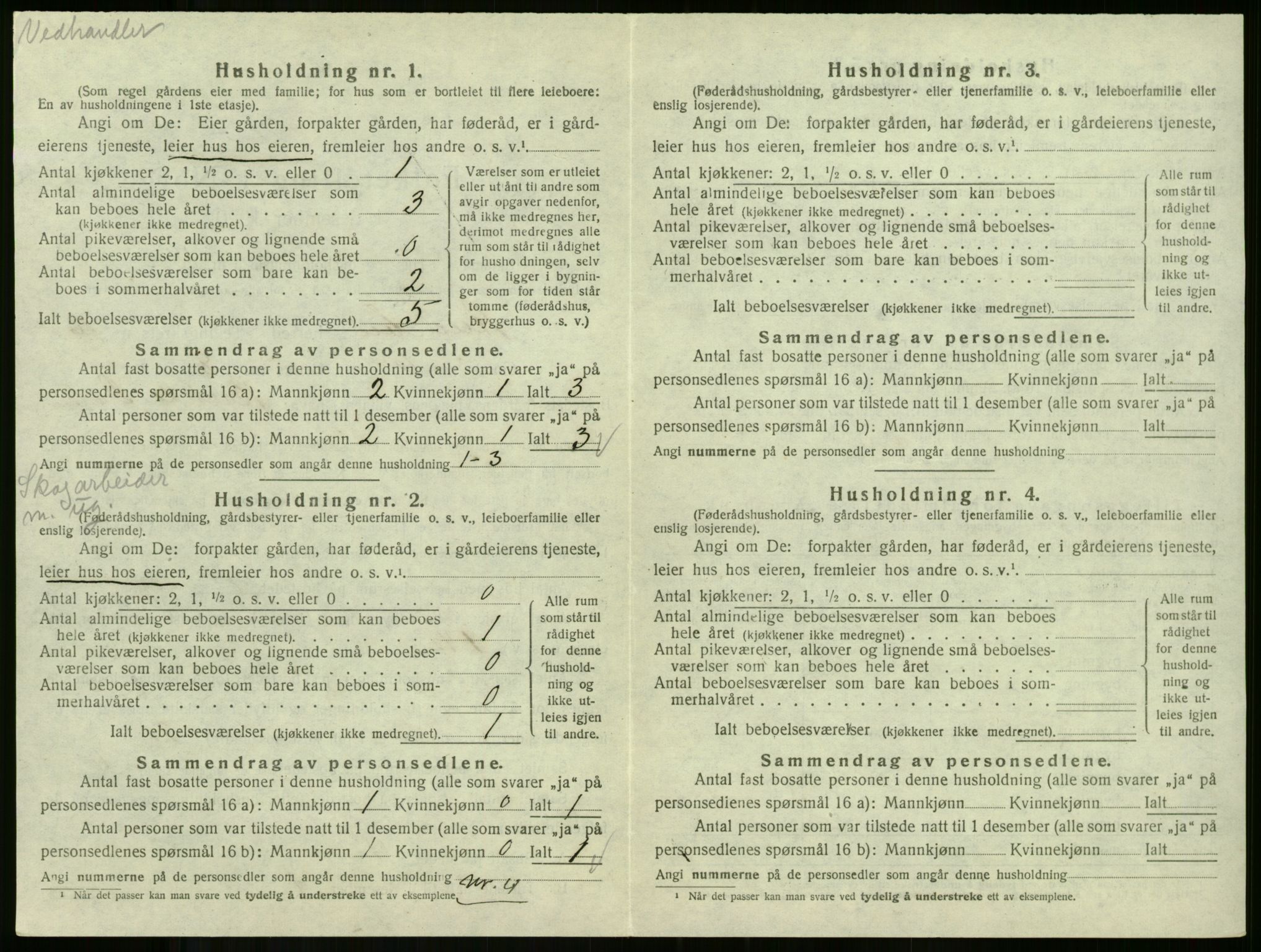 SAKO, Folketelling 1920 for 0719 Andebu herred, 1920, s. 907