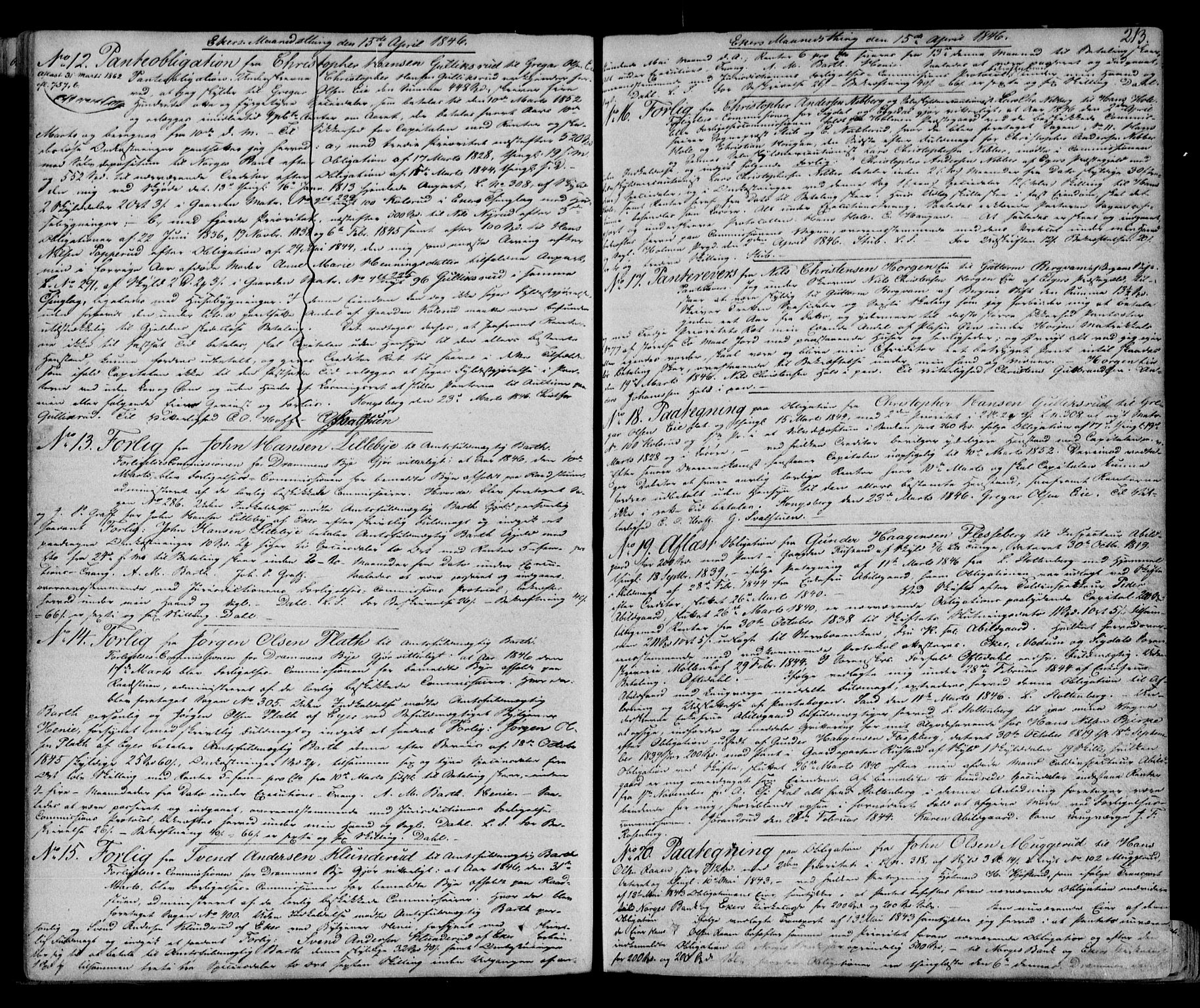 Eiker, Modum og Sigdal sorenskriveri, SAKO/A-123/G/Ga/Gaa/L0012a: Pantebok nr. I 12a, 1844-1848, s. 213