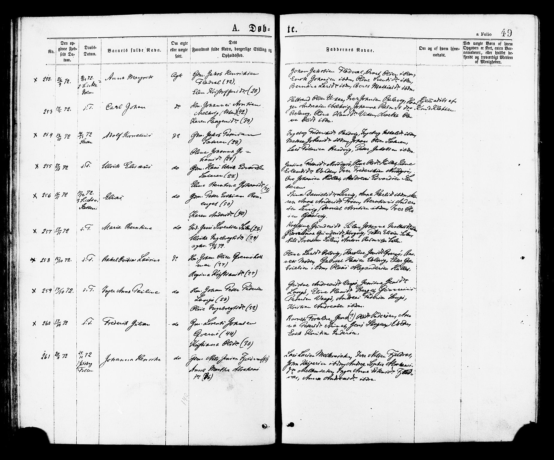 Ministerialprotokoller, klokkerbøker og fødselsregistre - Sør-Trøndelag, SAT/A-1456/634/L0532: Ministerialbok nr. 634A08, 1871-1881, s. 49