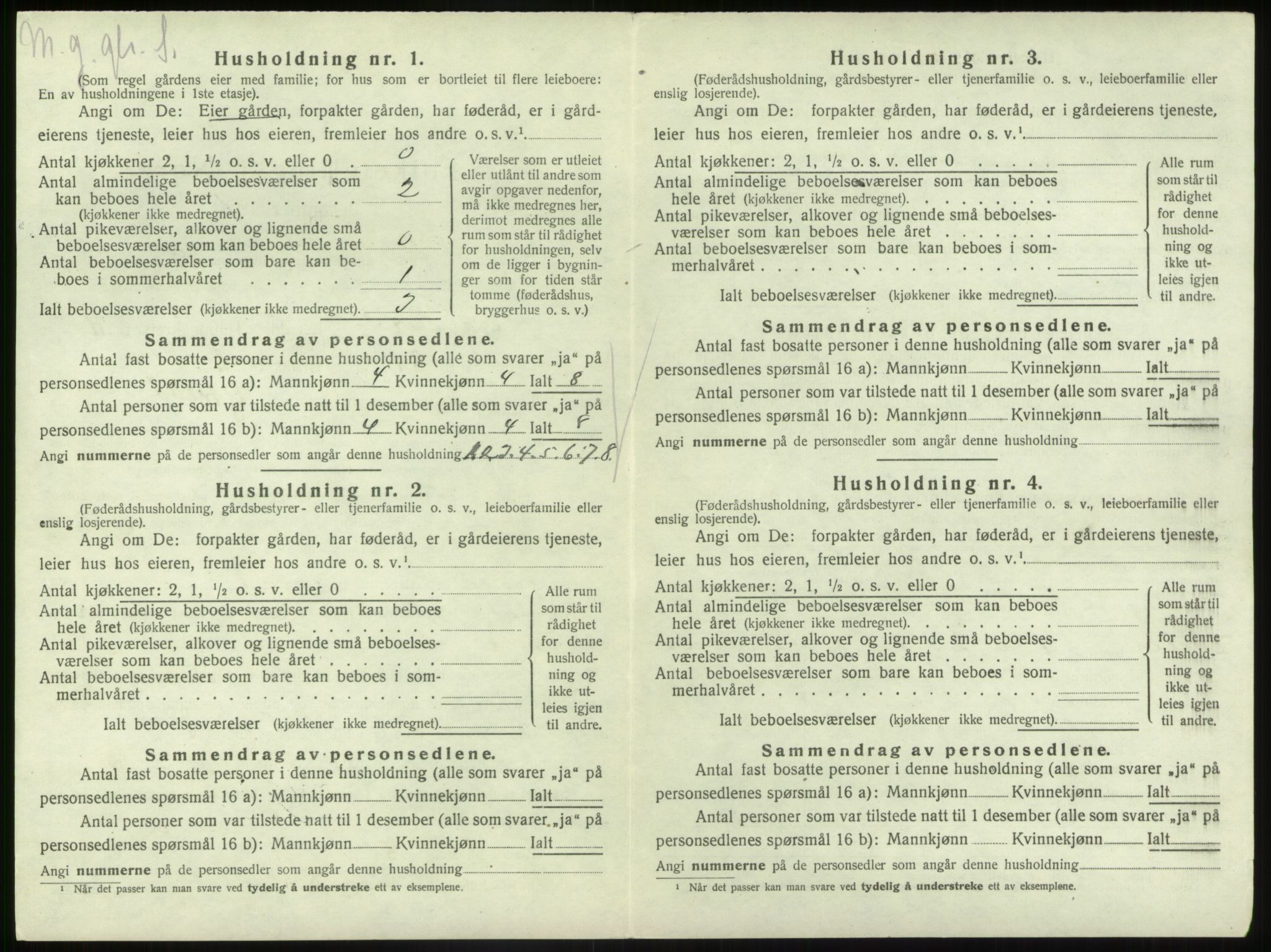 SAB, Folketelling 1920 for 1430 Gaular herred, 1920, s. 891