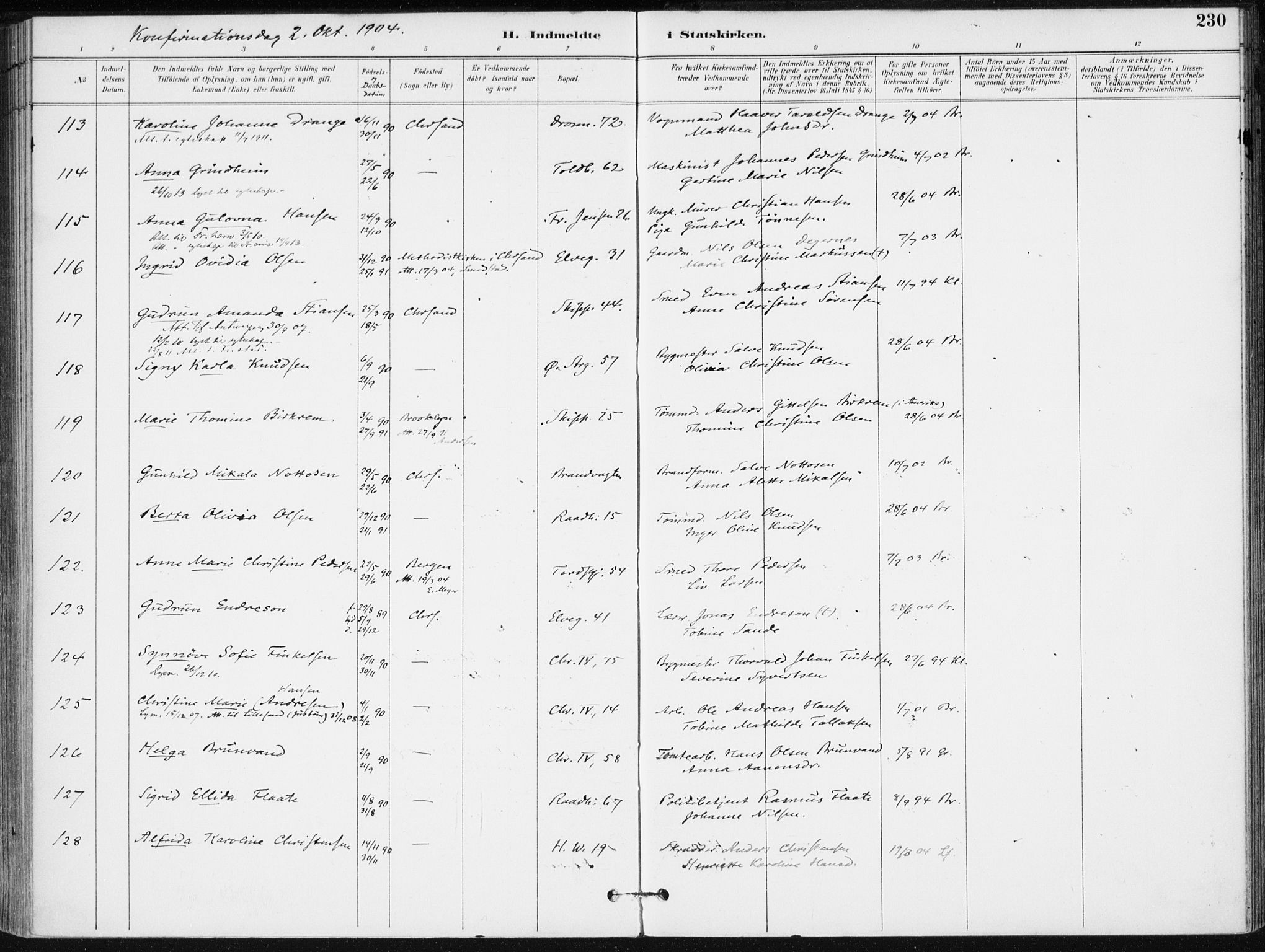 Kristiansand domprosti, AV/SAK-1112-0006/F/Fa/L0020: Ministerialbok nr. A 19, 1893-1904, s. 230