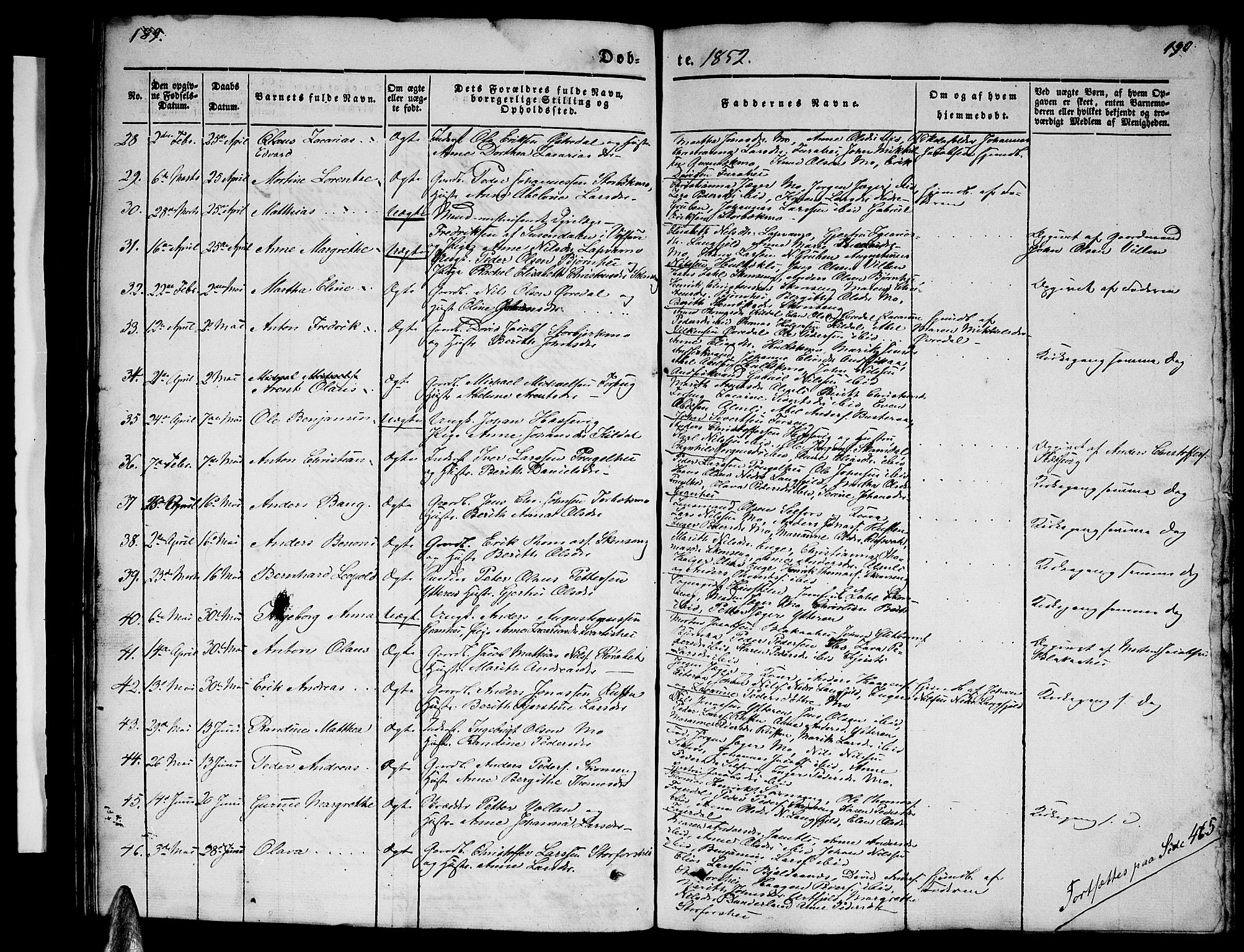 Ministerialprotokoller, klokkerbøker og fødselsregistre - Nordland, AV/SAT-A-1459/827/L0413: Klokkerbok nr. 827C02, 1842-1852, s. 189-190