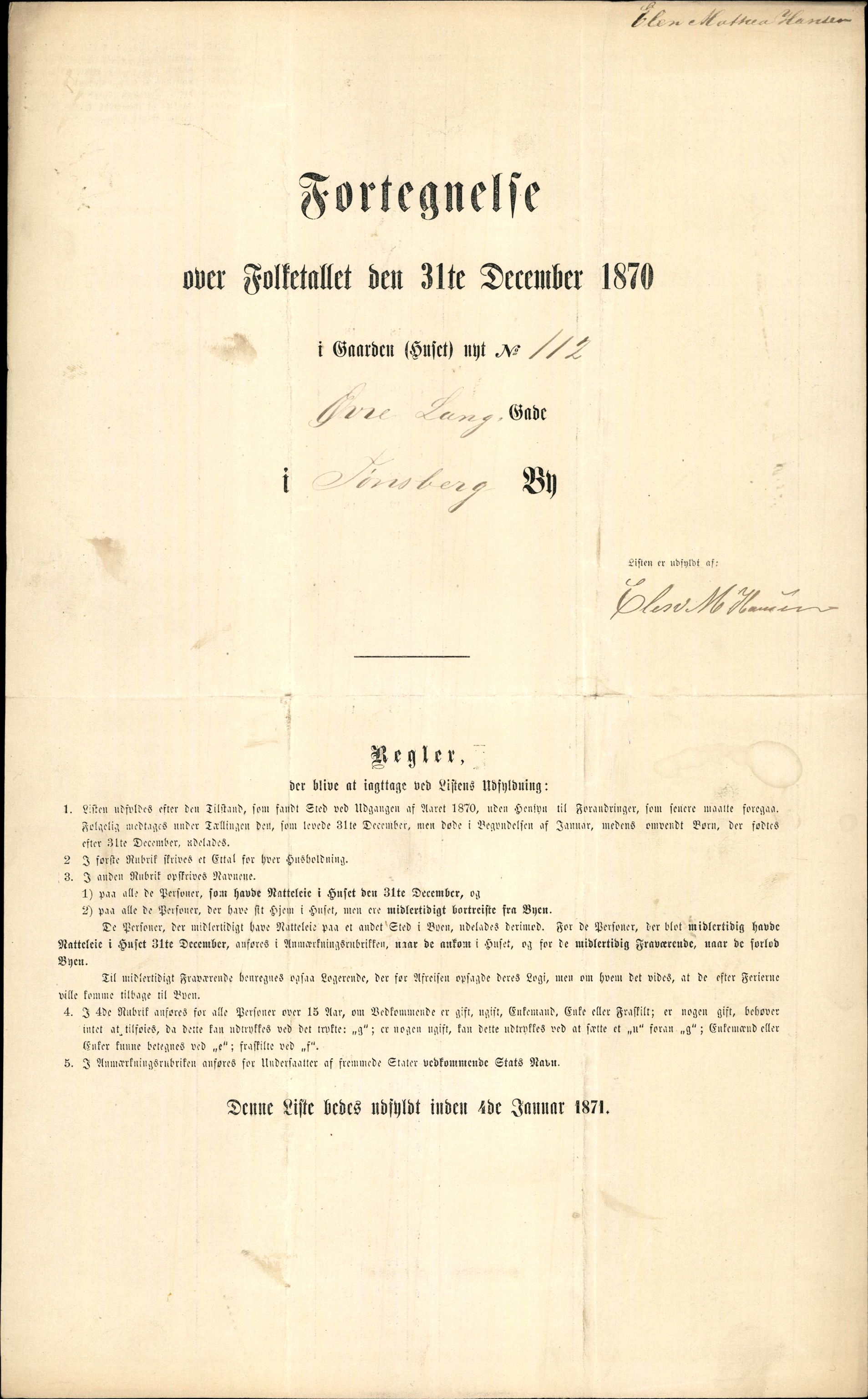 RA, Folketelling 1870 for 0705 Tønsberg kjøpstad, 1870, s. 236