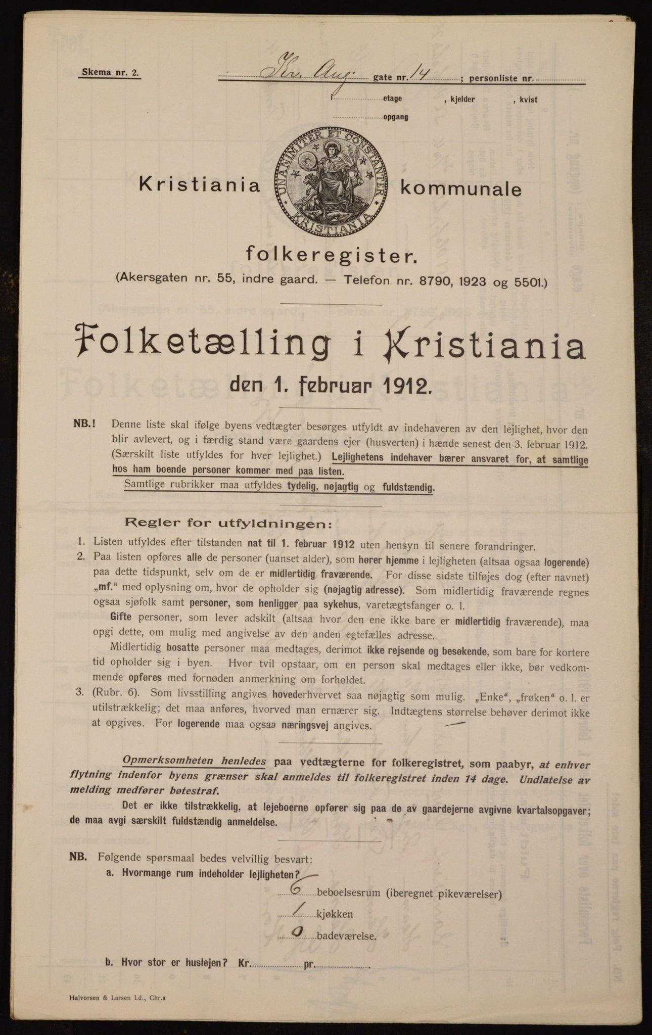 OBA, Kommunal folketelling 1.2.1912 for Kristiania, 1912, s. 54320
