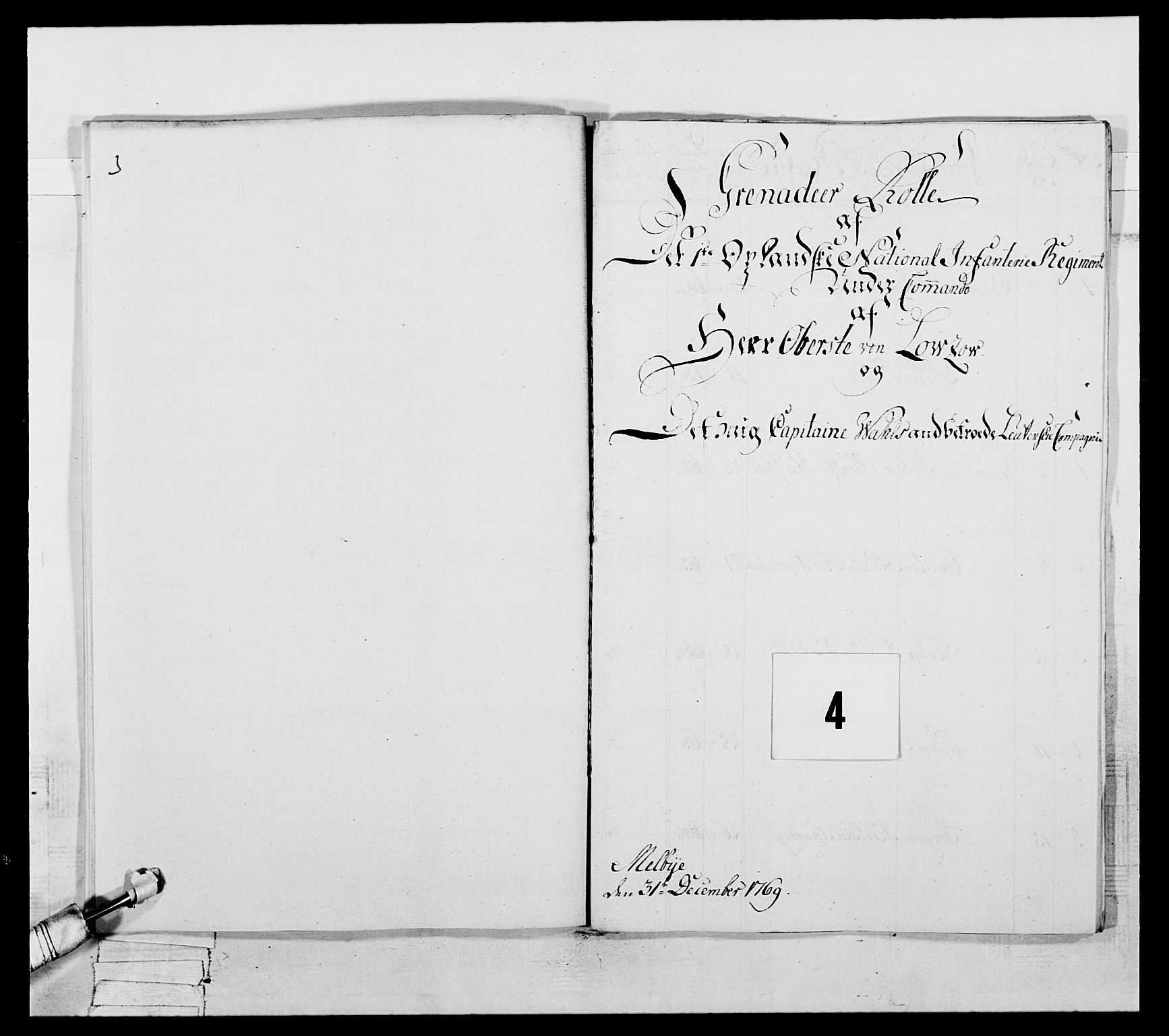 Generalitets- og kommissariatskollegiet, Det kongelige norske kommissariatskollegium, AV/RA-EA-5420/E/Eh/L0057: 1. Opplandske nasjonale infanteriregiment, 1769-1771, s. 67