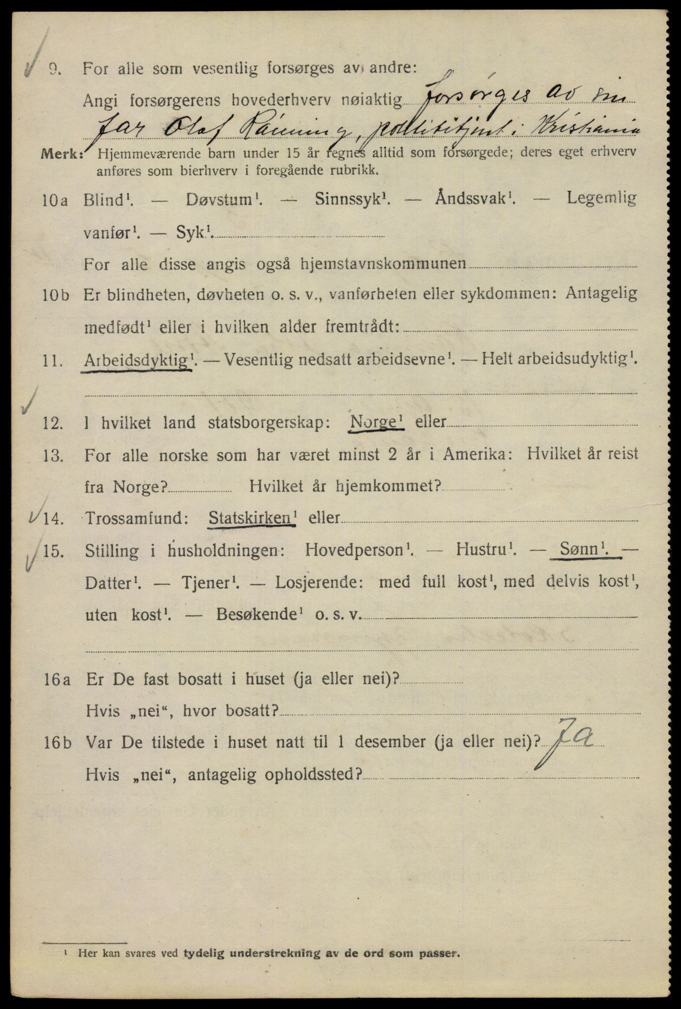 SAO, Folketelling 1920 for 0301 Kristiania kjøpstad, 1920, s. 169388