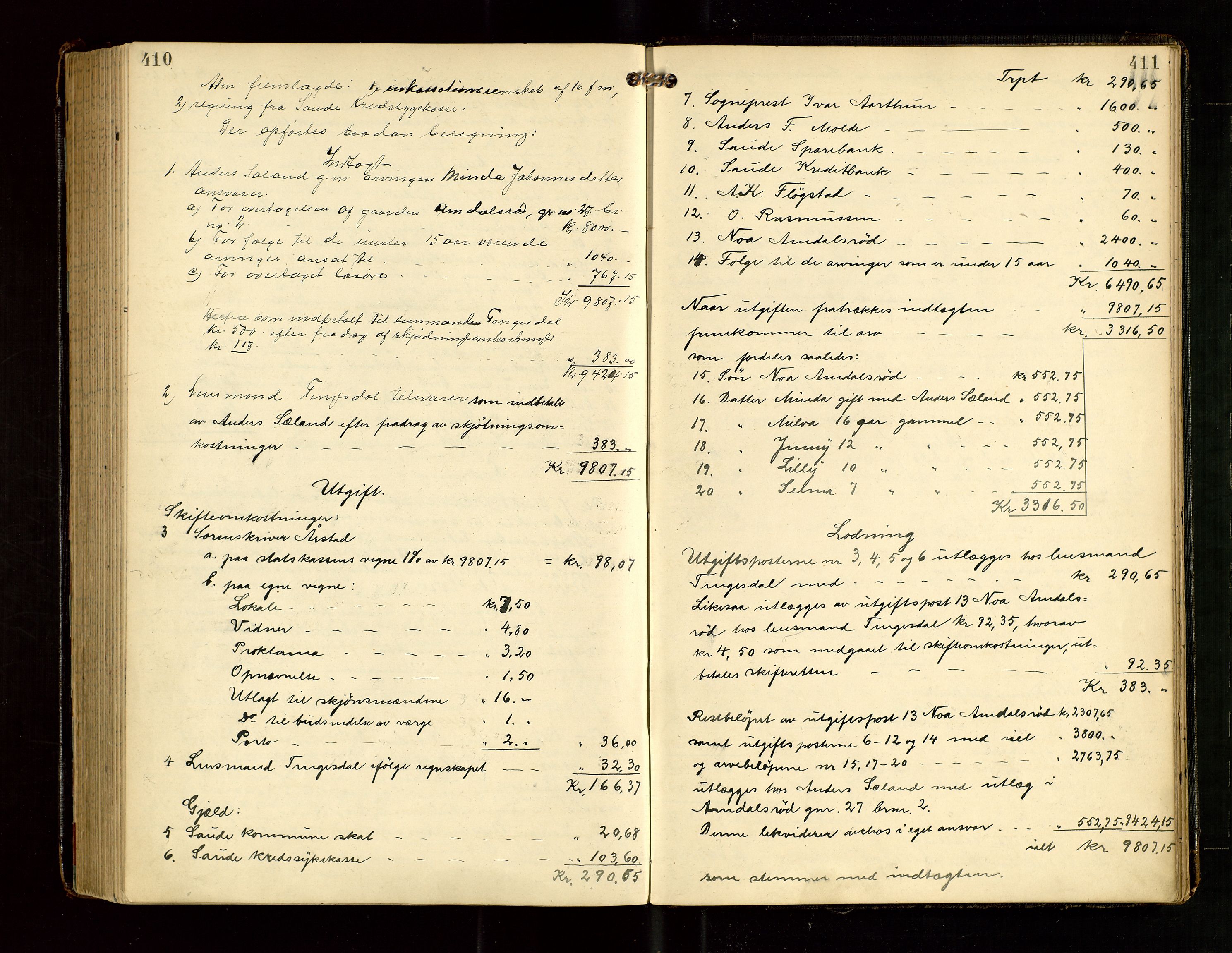 Ryfylke tingrett, SAST/A-100055/001/IV/IVG/L0004: Skifteutlodningsprotokoll Med register, 1912-1918, s. 410-411