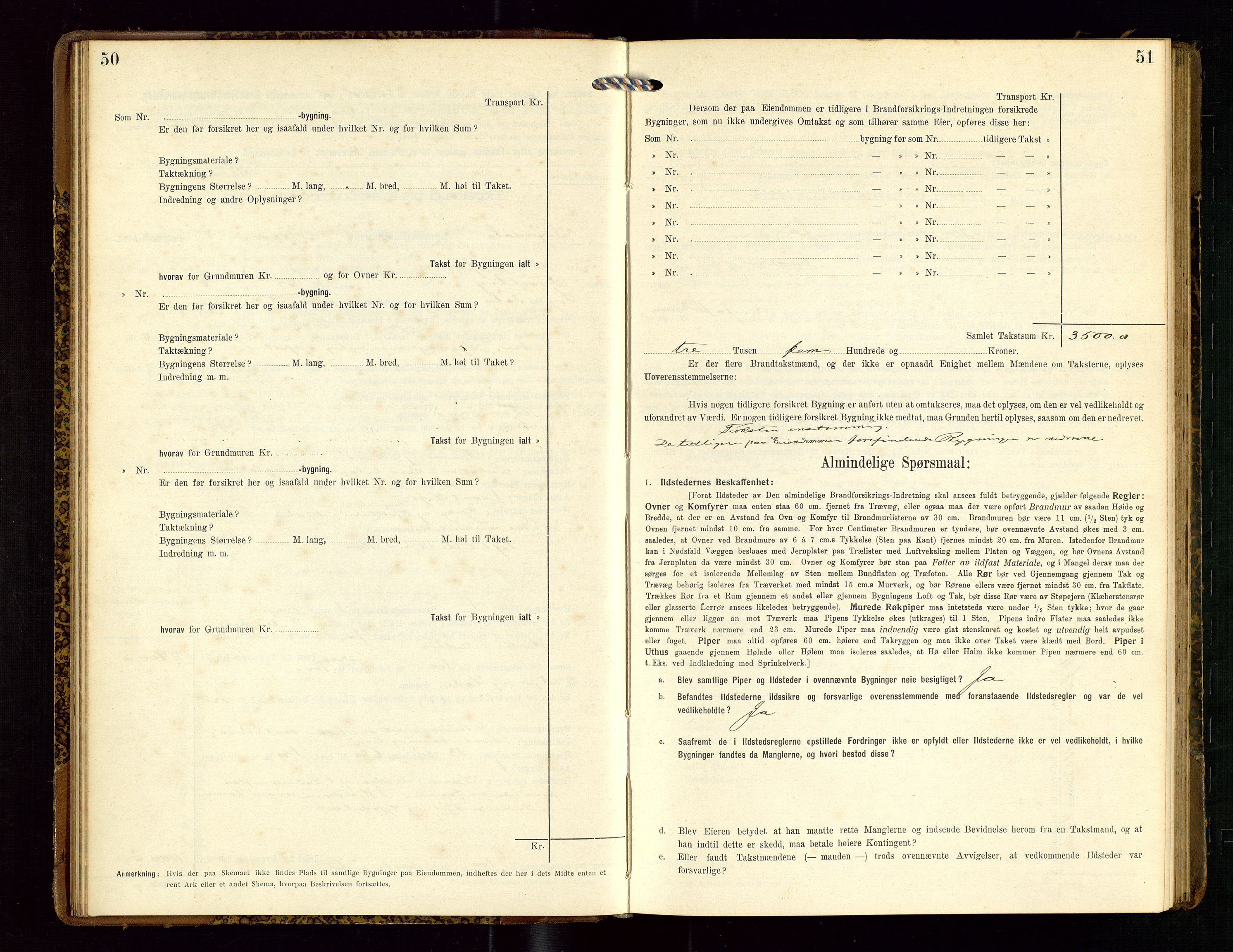 Sokndal lensmannskontor, SAST/A-100417/Gob/L0003: "Brandtakst-Protokol", 1914-1917, s. 50-51