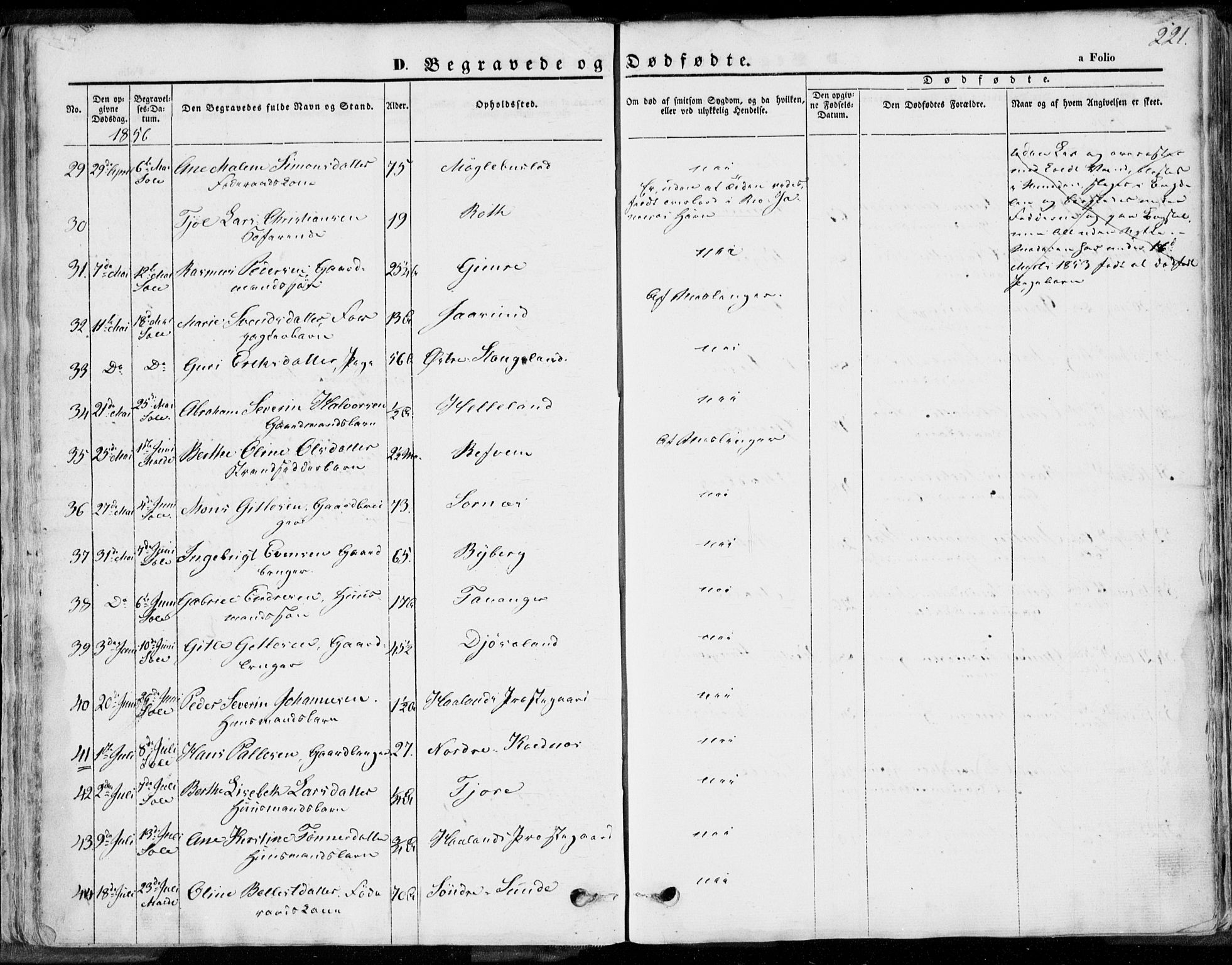 Håland sokneprestkontor, AV/SAST-A-101802/001/30BA/L0008: Ministerialbok nr. A 7.2, 1854-1870, s. 221