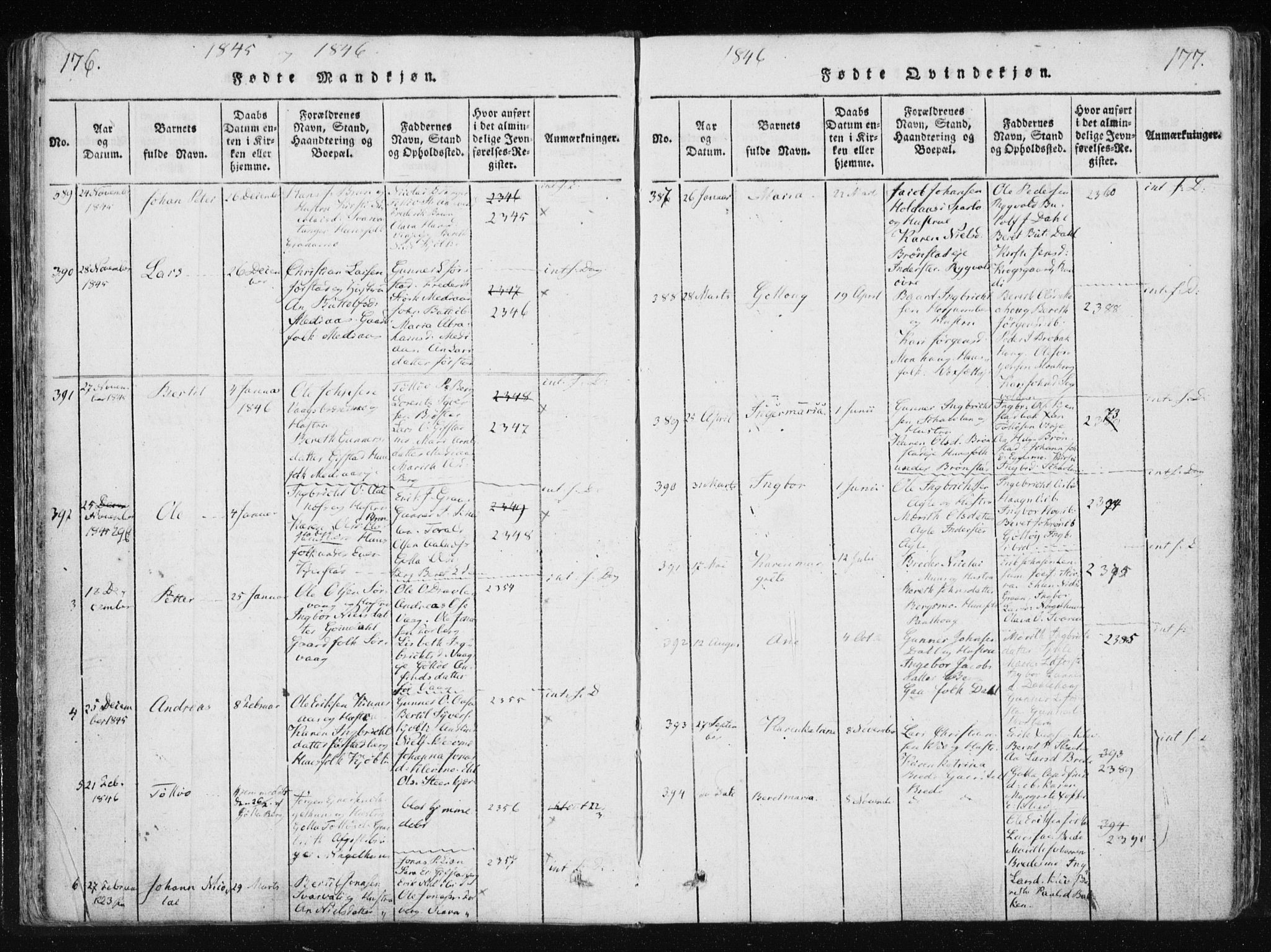 Ministerialprotokoller, klokkerbøker og fødselsregistre - Nord-Trøndelag, SAT/A-1458/749/L0469: Ministerialbok nr. 749A03, 1817-1857, s. 176-177