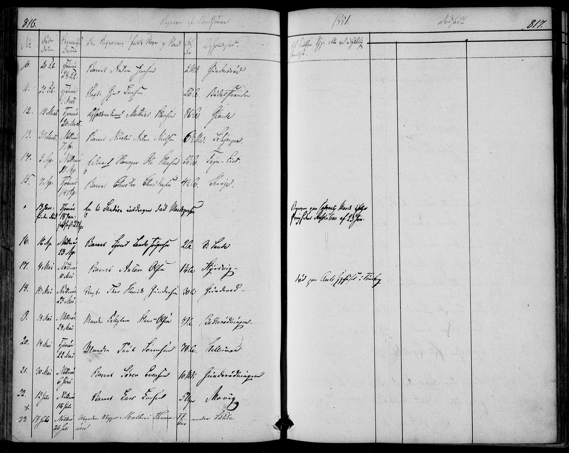 Nøtterøy kirkebøker, AV/SAKO-A-354/F/Fa/L0005: Ministerialbok nr. I 5, 1839-1852, s. 816-817