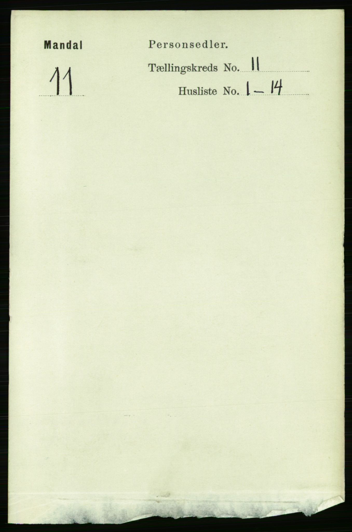 RA, Folketelling 1891 for 1002 Mandal ladested, 1891, s. 2776