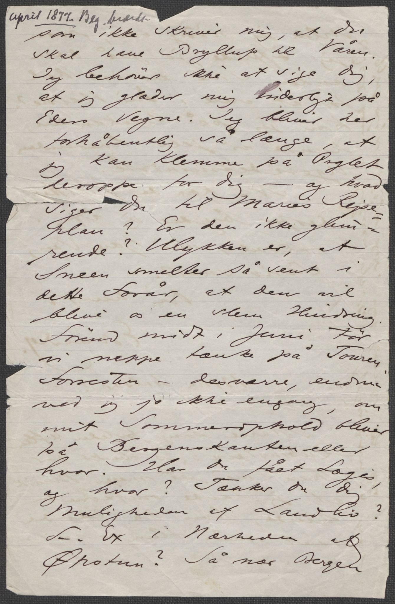 Beyer, Frants, RA/PA-0132/F/L0001: Brev fra Edvard Grieg til Frantz Beyer og "En del optegnelser som kan tjene til kommentar til brevene" av Marie Beyer, 1872-1907, s. 47