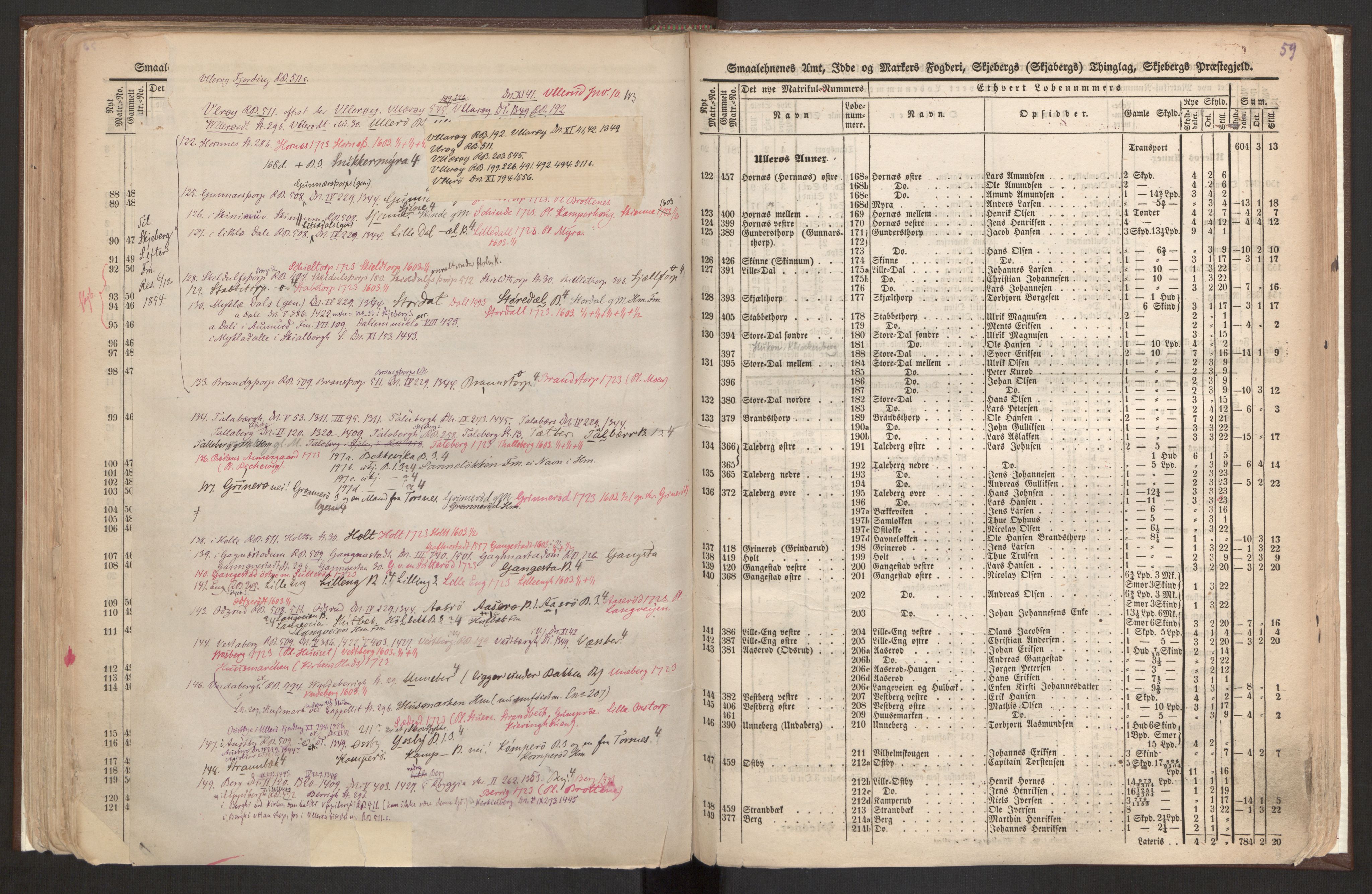 Rygh, AV/RA-PA-0034/F/Fb/L0001: Matrikkelen for 1838 - Smaalenes amt (Østfold fylke), 1838, s. 59b