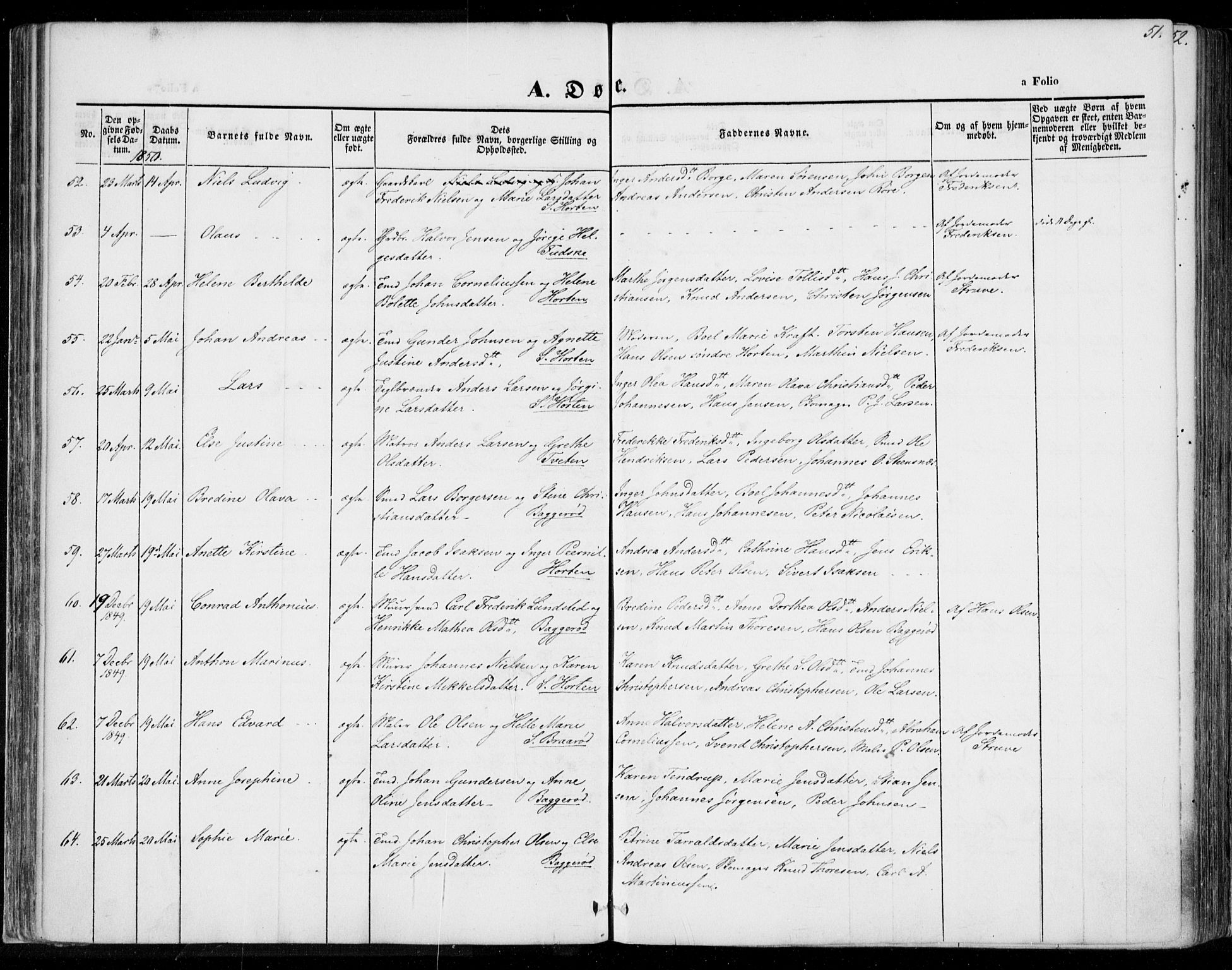 Borre kirkebøker, AV/SAKO-A-338/F/Fa/L0005: Ministerialbok nr. I 5, 1845-1851, s. 51