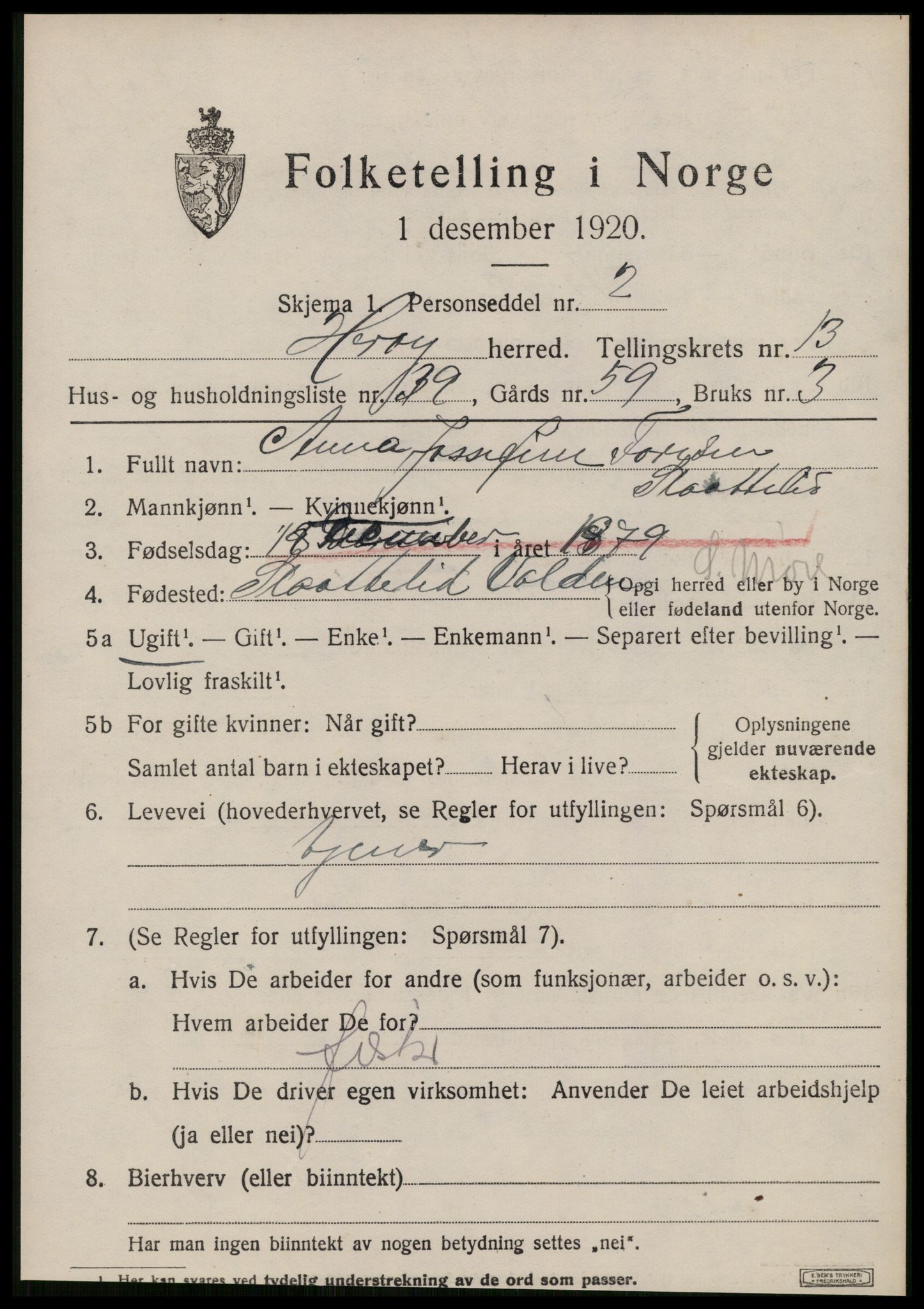 SAT, Folketelling 1920 for 1515 Herøy herred, 1920, s. 8633