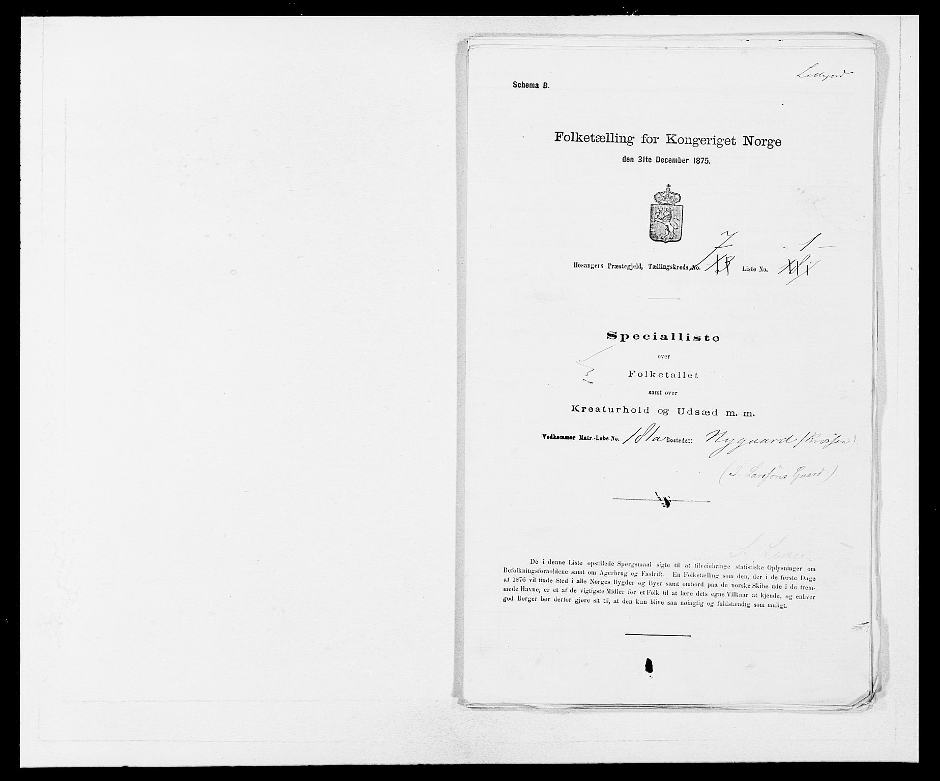 SAB, Folketelling 1875 for 1253P Hosanger prestegjeld, 1875, s. 561