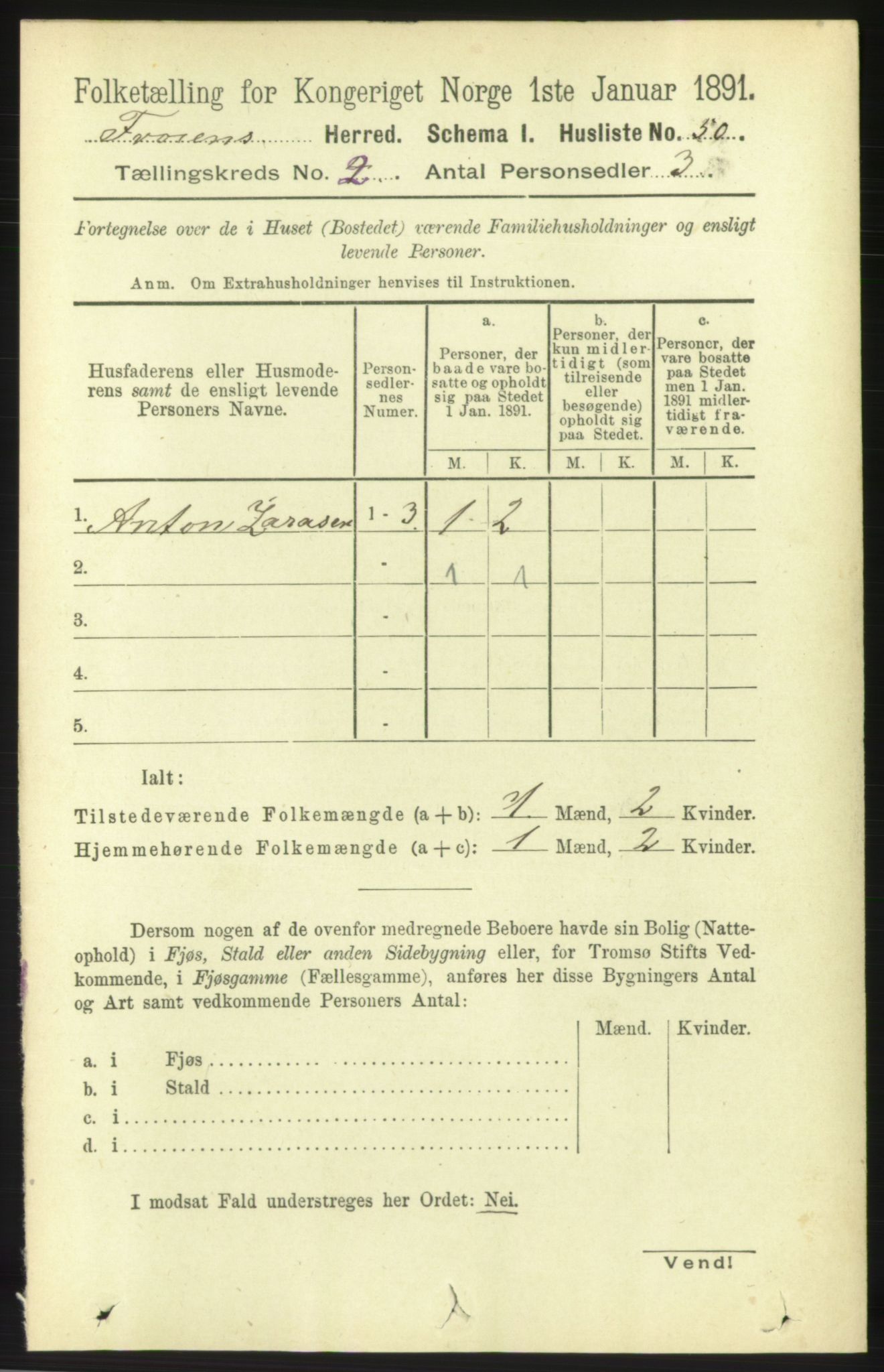 RA, Folketelling 1891 for 1619 Frøya herred, 1891, s. 939