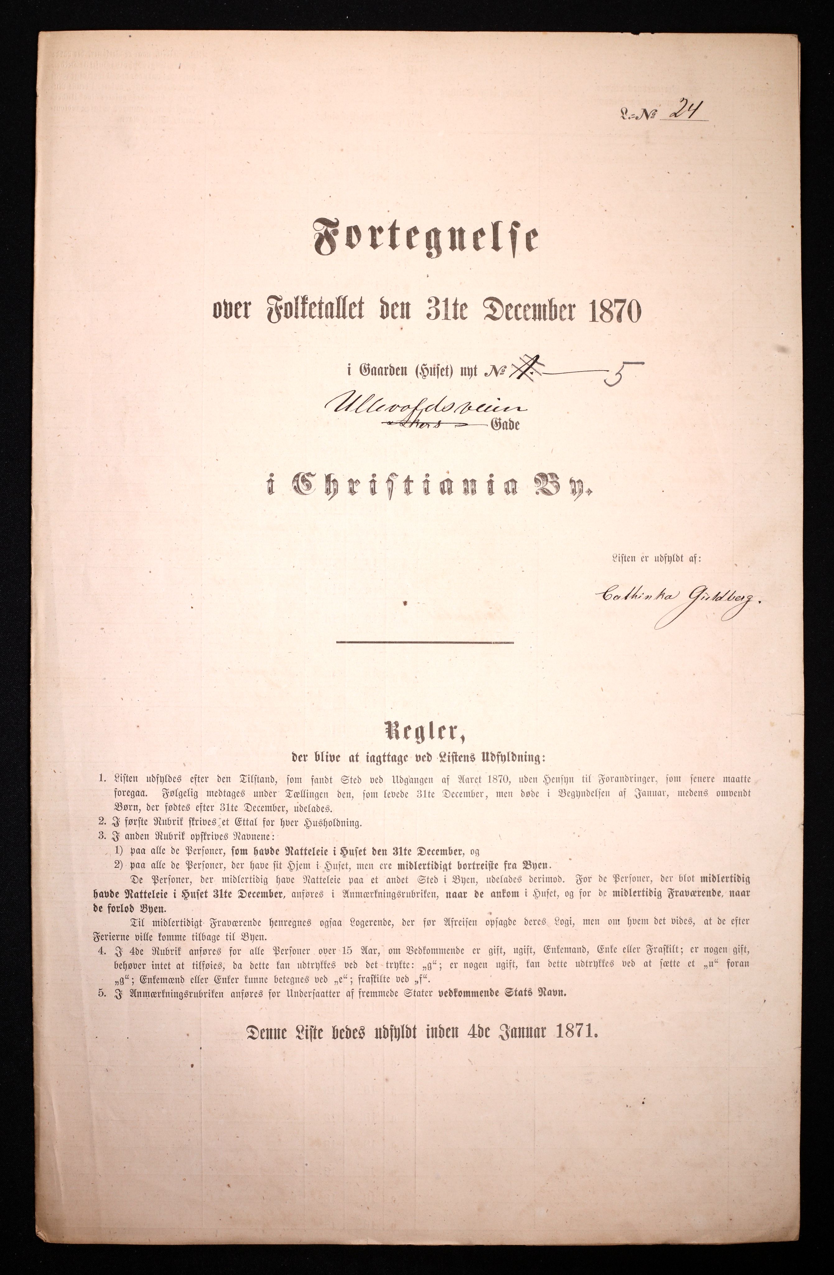 RA, Folketelling 1870 for 0301 Kristiania kjøpstad, 1870, s. 4467