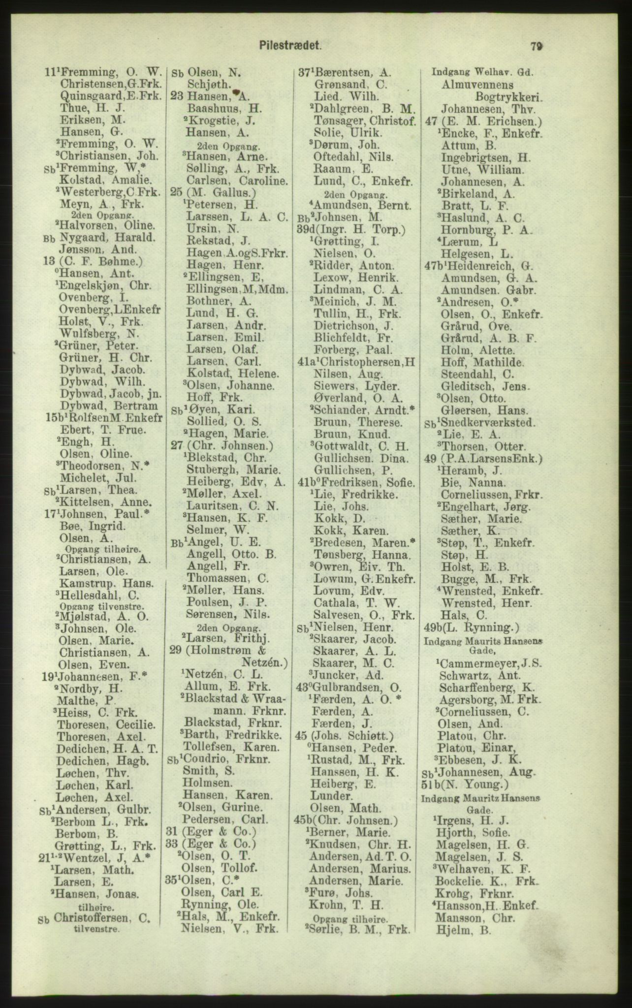 Kristiania/Oslo adressebok, PUBL/-, 1884, s. 79