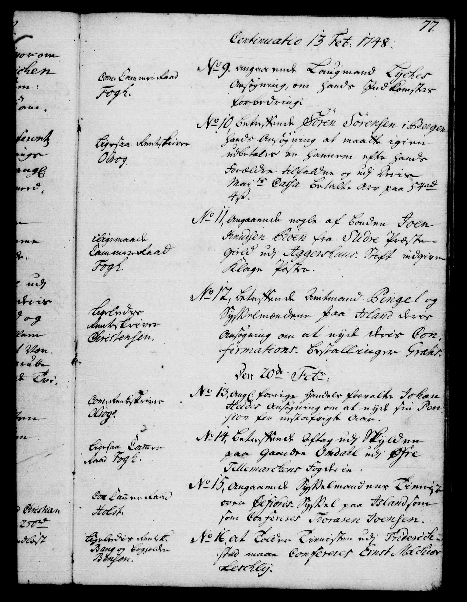 Rentekammeret, Kammerkanselliet, RA/EA-3111/G/Gf/Gfb/L0005: Register til norske relasjons- og resolusjonsprotokoller (merket RK 52.100), 1744-1754, s. 77