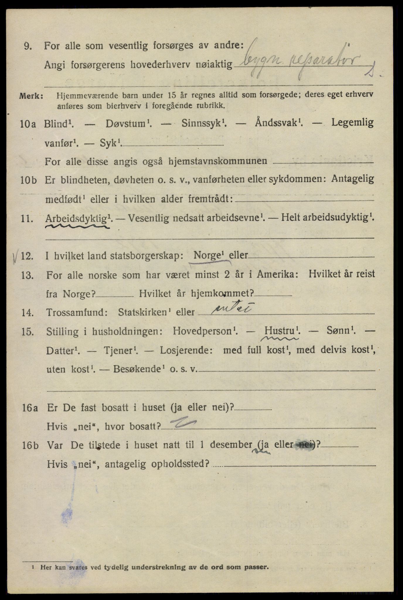 SAO, Folketelling 1920 for 0301 Kristiania kjøpstad, 1920, s. 491914