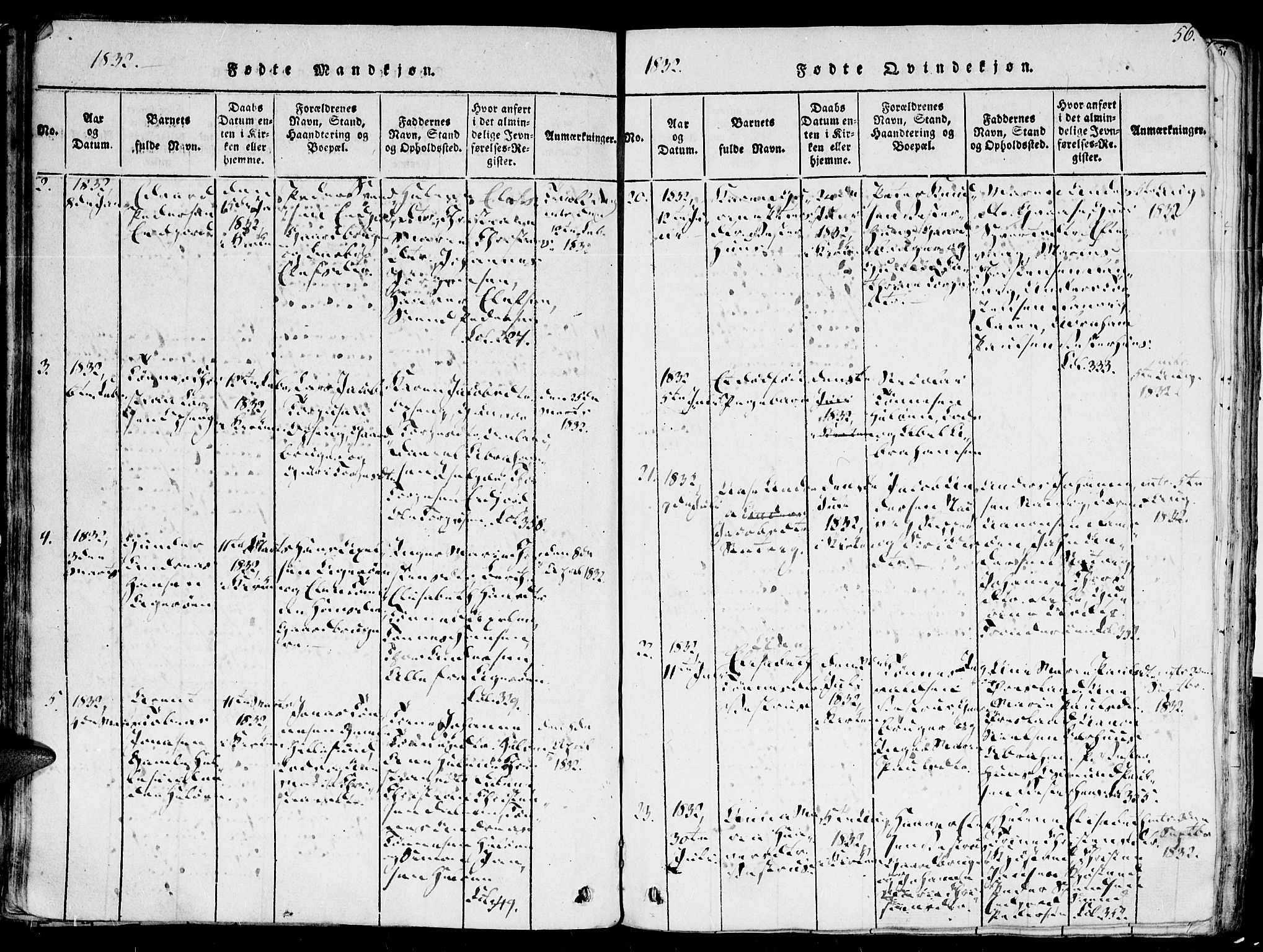 Høvåg sokneprestkontor, AV/SAK-1111-0025/F/Fa/L0001: Ministerialbok nr. A 1, 1816-1843, s. 56