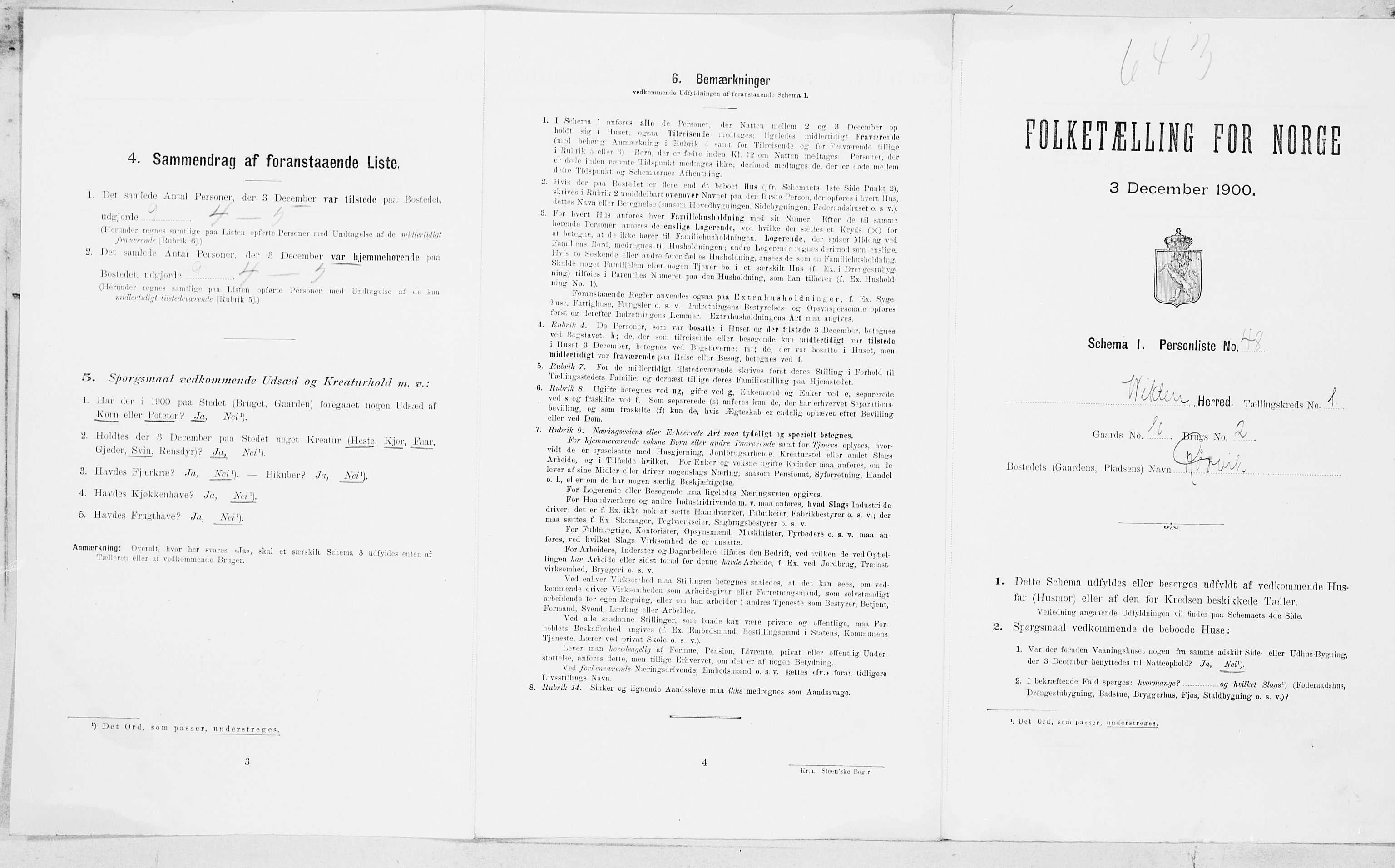 SAT, Folketelling 1900 for 1750 Vikna herred, 1900, s. 116