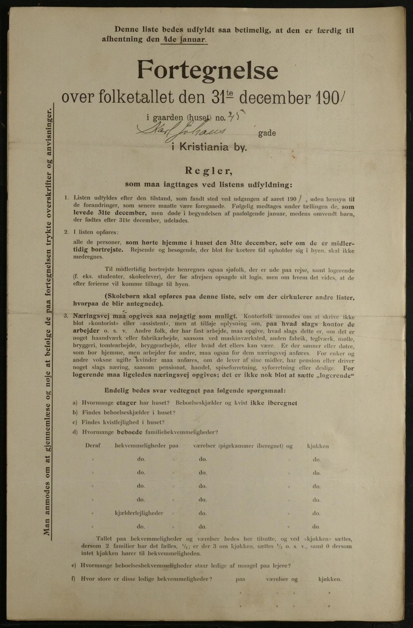 OBA, Kommunal folketelling 31.12.1901 for Kristiania kjøpstad, 1901, s. 7645