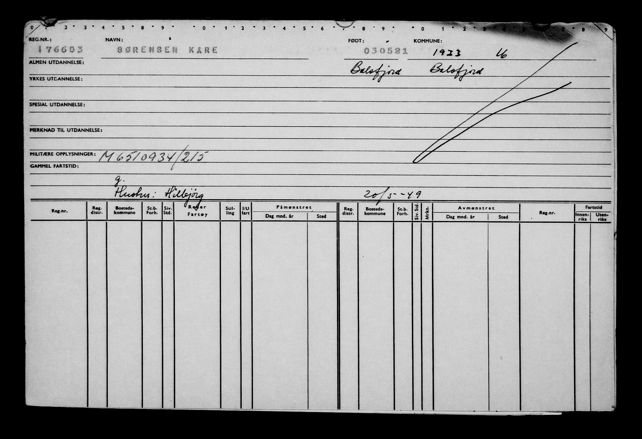 Direktoratet for sjømenn, AV/RA-S-3545/G/Gb/L0193: Hovedkort, 1921, s. 159