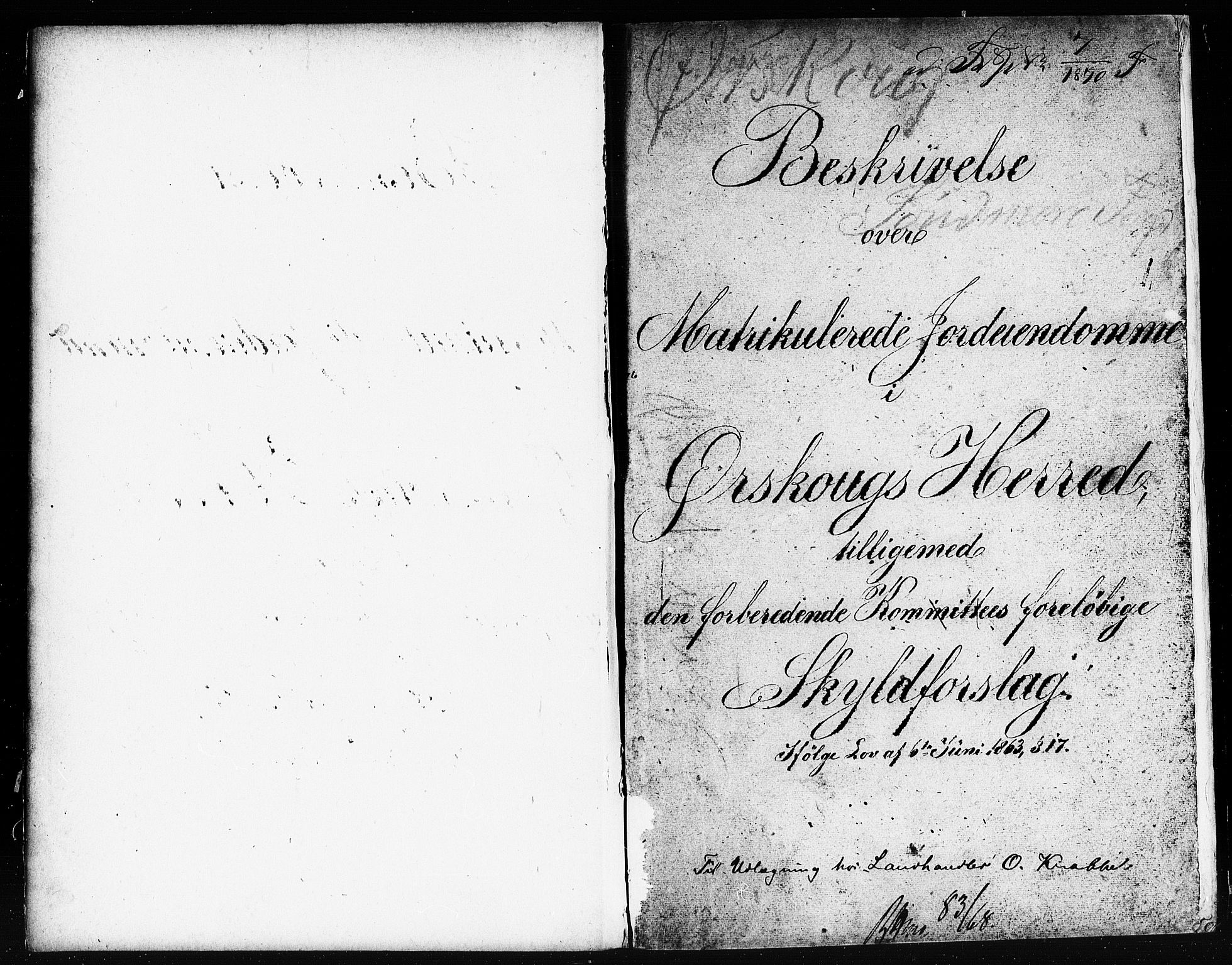 Matrikkelrevisjonen av 1863, RA/S-1530/F/Fe/L0288: Ørskog (Sykkylven), 1863