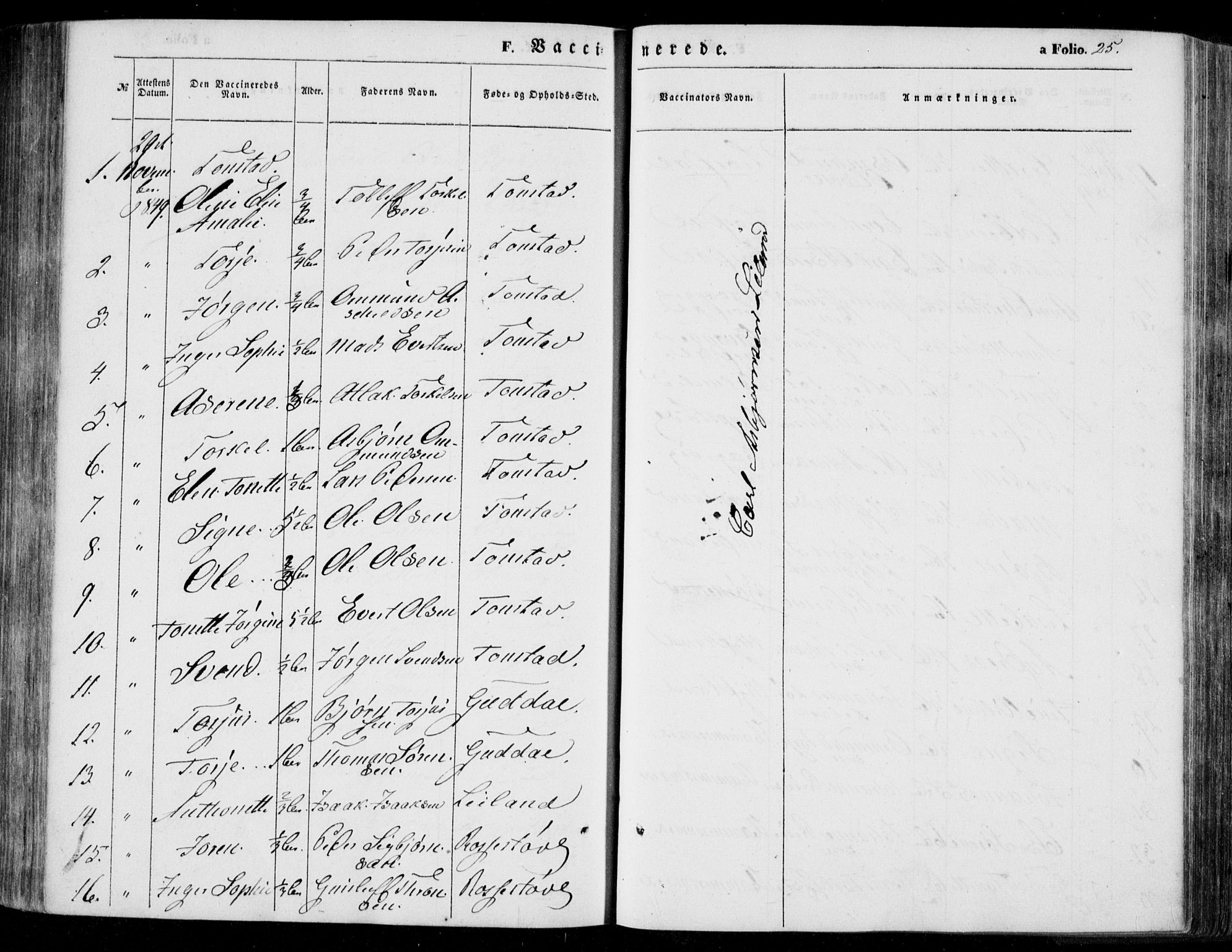 Bakke sokneprestkontor, AV/SAK-1111-0002/F/Fa/Faa/L0005: Ministerialbok nr. A 5, 1847-1855, s. 25