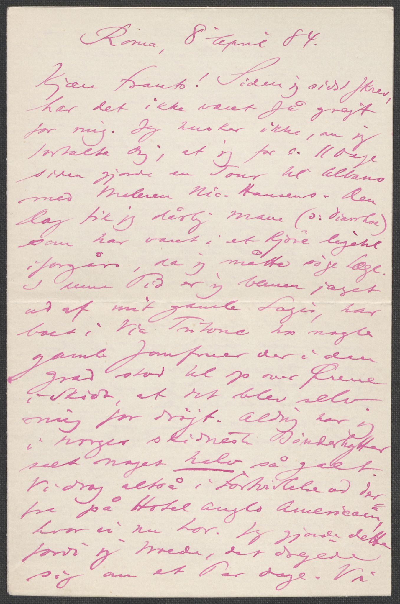 Beyer, Frants, RA/PA-0132/F/L0001: Brev fra Edvard Grieg til Frantz Beyer og "En del optegnelser som kan tjene til kommentar til brevene" av Marie Beyer, 1872-1907, s. 109