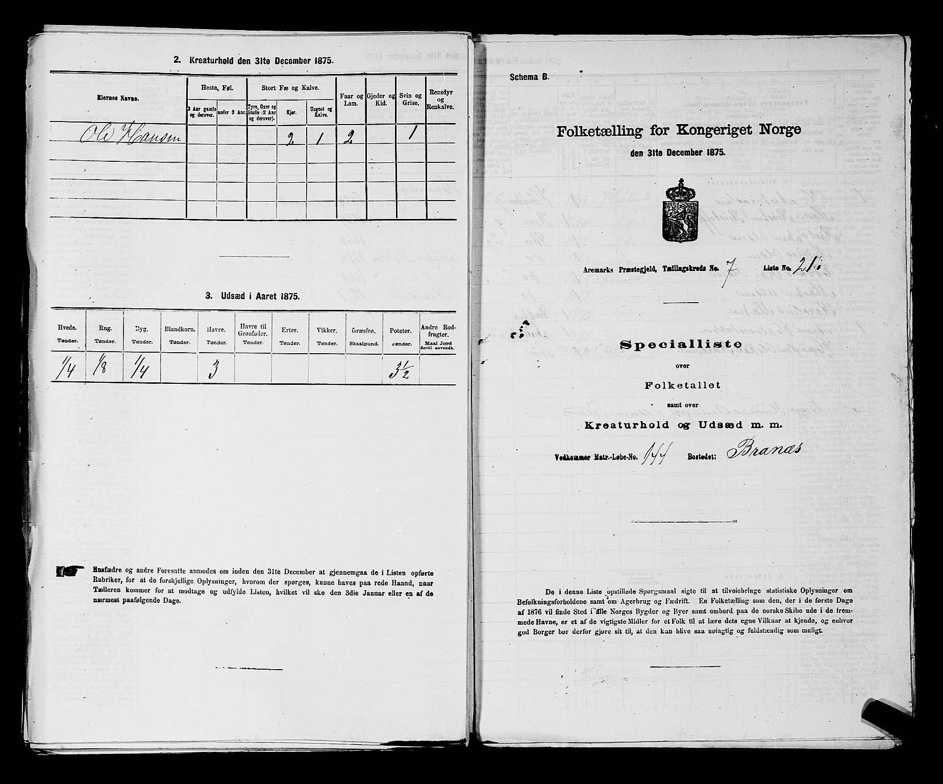 RA, Folketelling 1875 for 0118P Aremark prestegjeld, 1875, s. 1012