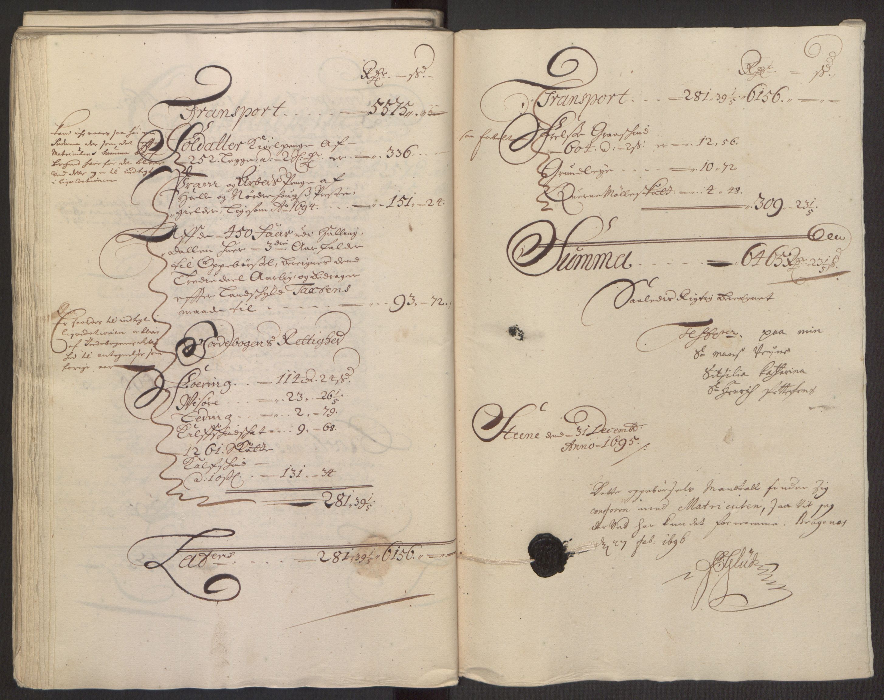 Rentekammeret inntil 1814, Reviderte regnskaper, Fogderegnskap, RA/EA-4092/R22/L1452: Fogderegnskap Ringerike, Hallingdal og Buskerud, 1695, s. 212