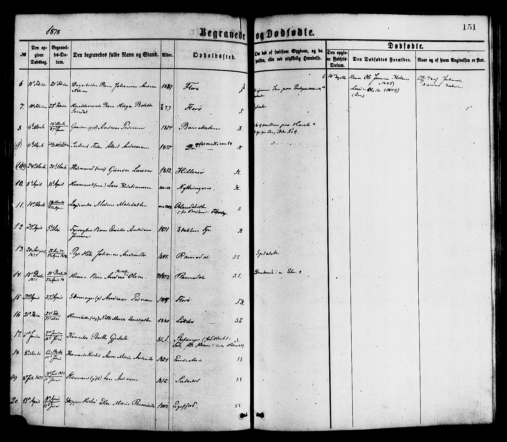 Kinn sokneprestembete, AV/SAB-A-80801/H/Haa/Haaa/L0013: Ministerialbok nr. A 13, 1870-1885, s. 151