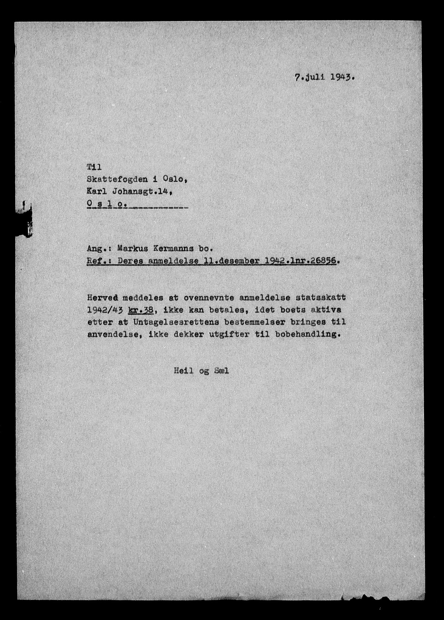 Justisdepartementet, Tilbakeføringskontoret for inndratte formuer, AV/RA-S-1564/H/Hc/Hcc/L0951: --, 1945-1947, s. 33