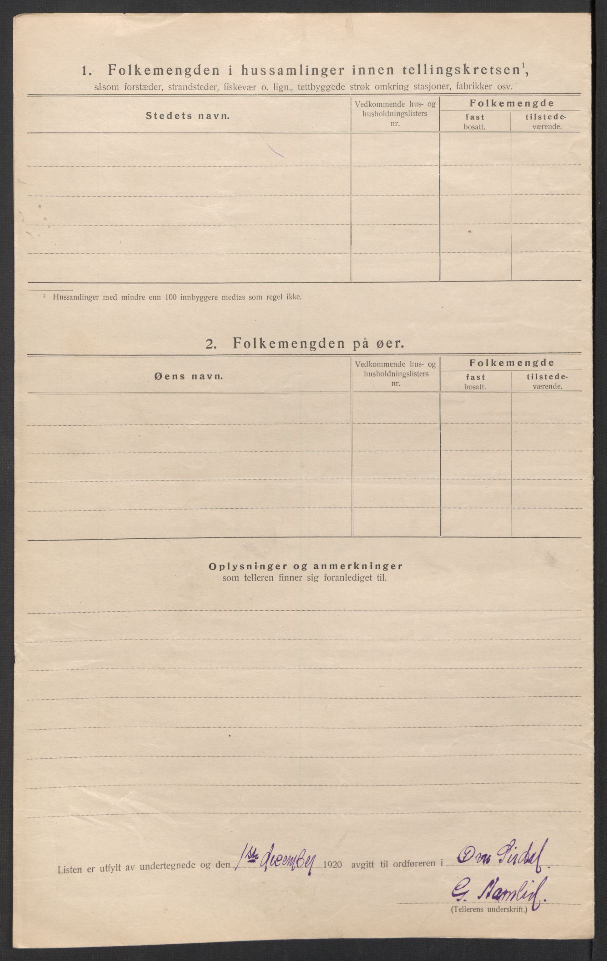 SAK, Folketelling 1920 for 1047 Øvre Sirdal herred, 1920, s. 26