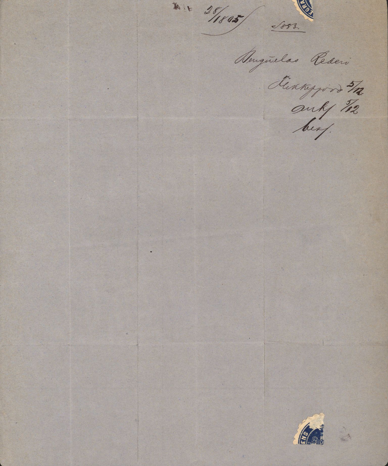 Pa 63 - Østlandske skibsassuranceforening, VEMU/A-1079/G/Ga/L0016/0012: Havaridokumenter / Urania, Tagal, Sir John Lawrence, Benguela, 1883, s. 48