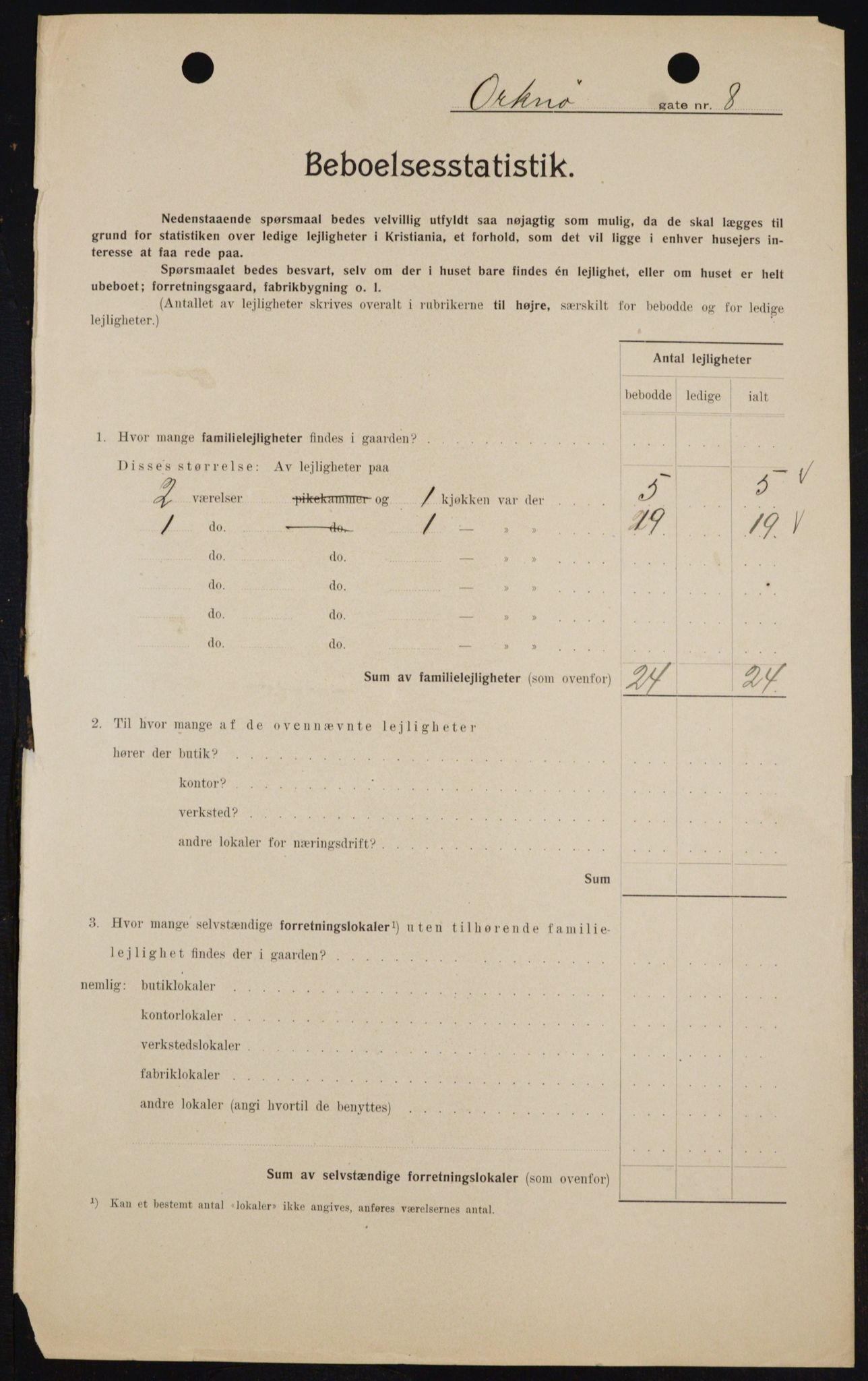 OBA, Kommunal folketelling 1.2.1909 for Kristiania kjøpstad, 1909, s. 68843